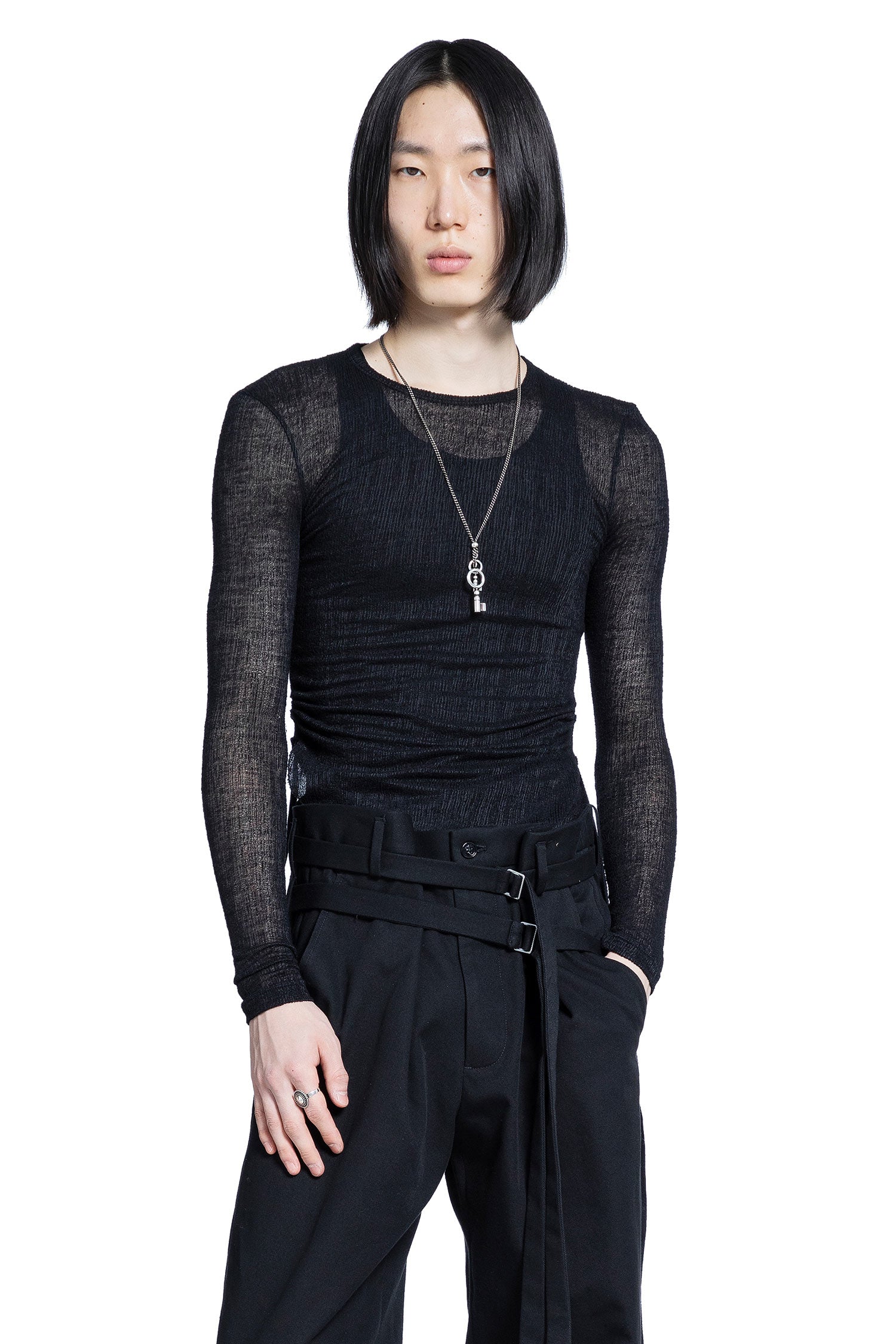 Brando Wrinkled Long Sleeve Crop Top - Antonioli.eu