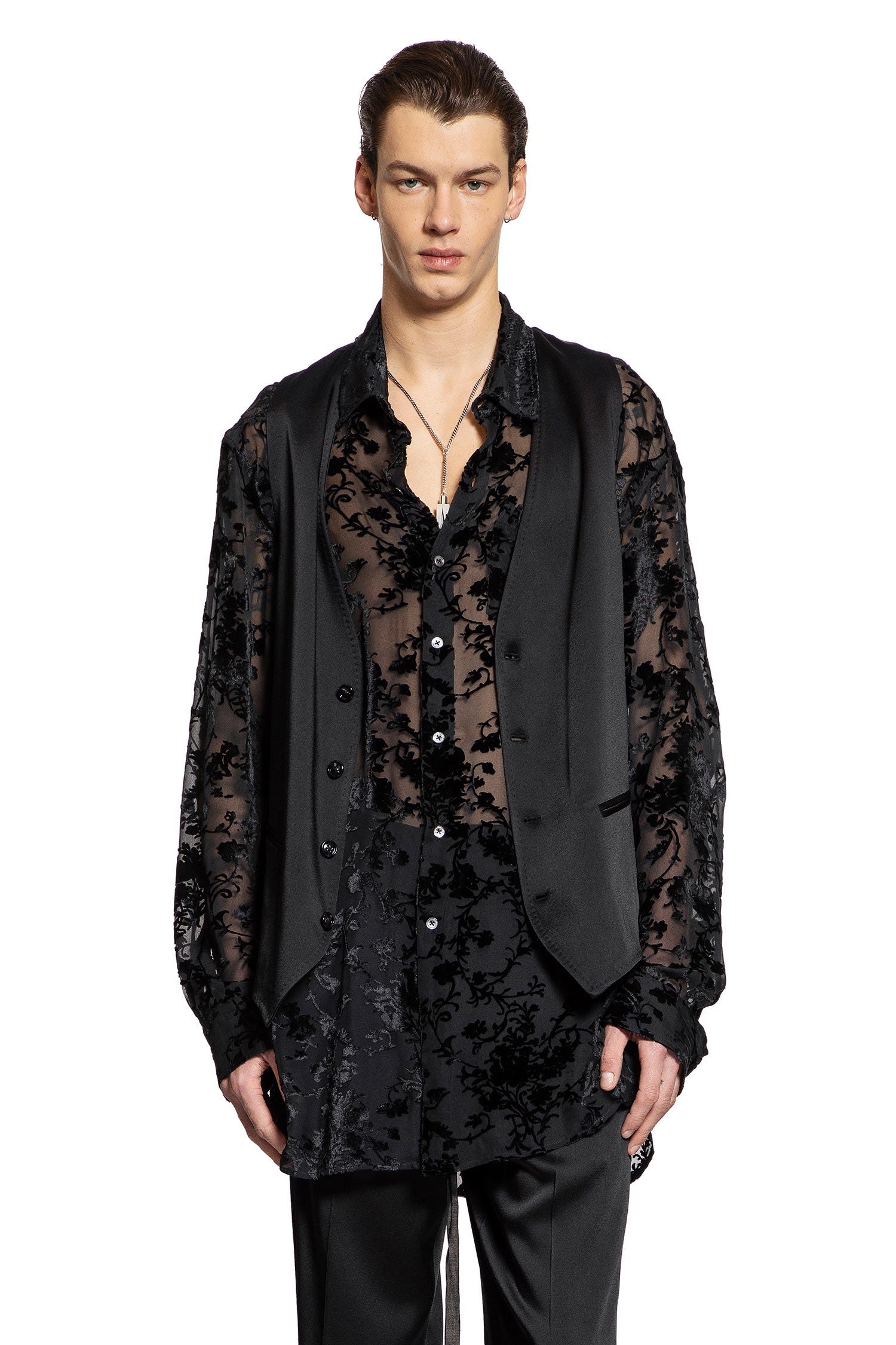 Jukko Classic Waistcoat in Cady Satin - Antonioli.eu
