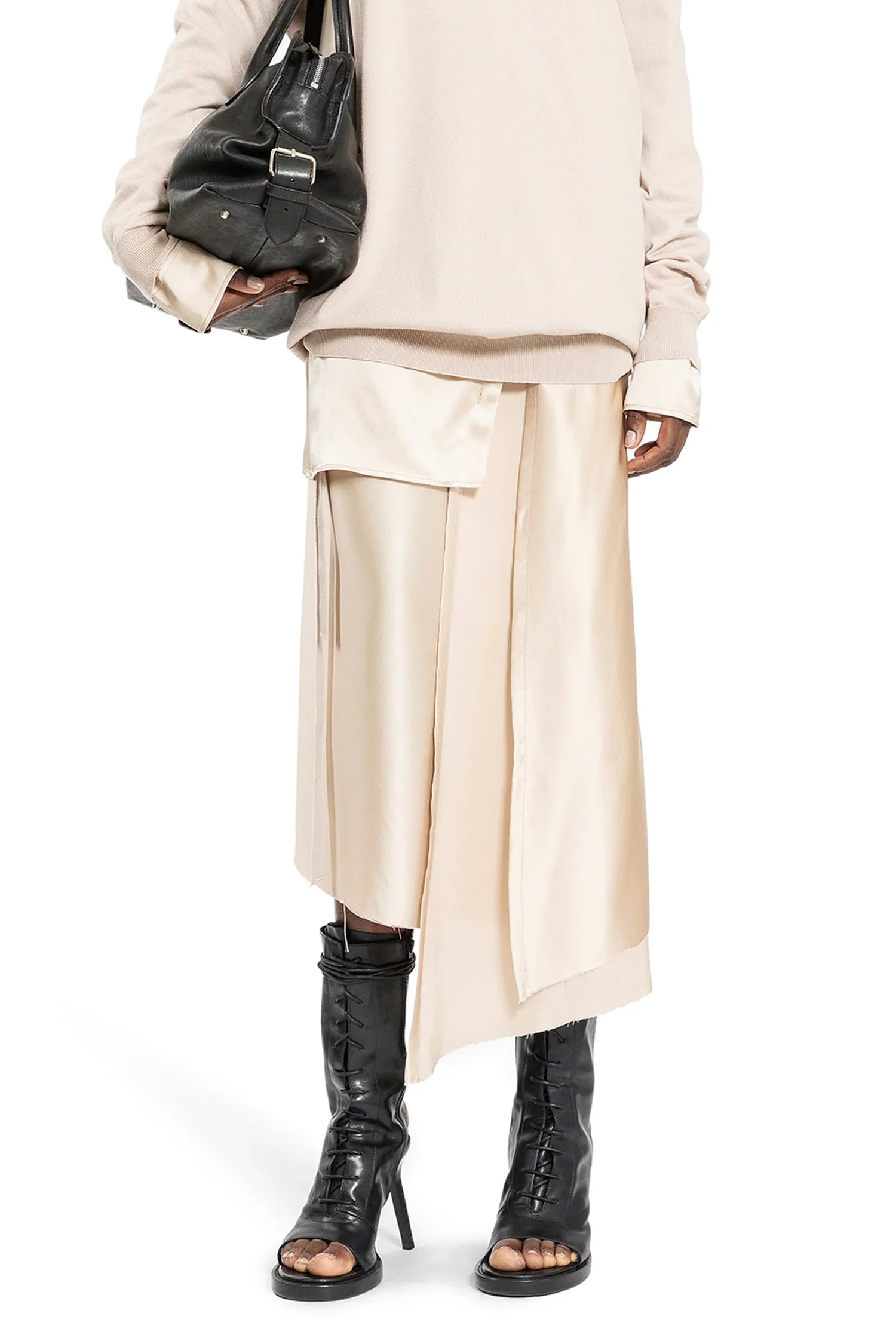 ANN DEMEULEMEESTER WOMAN BEIGE SKIRTS - Antonioli.eu