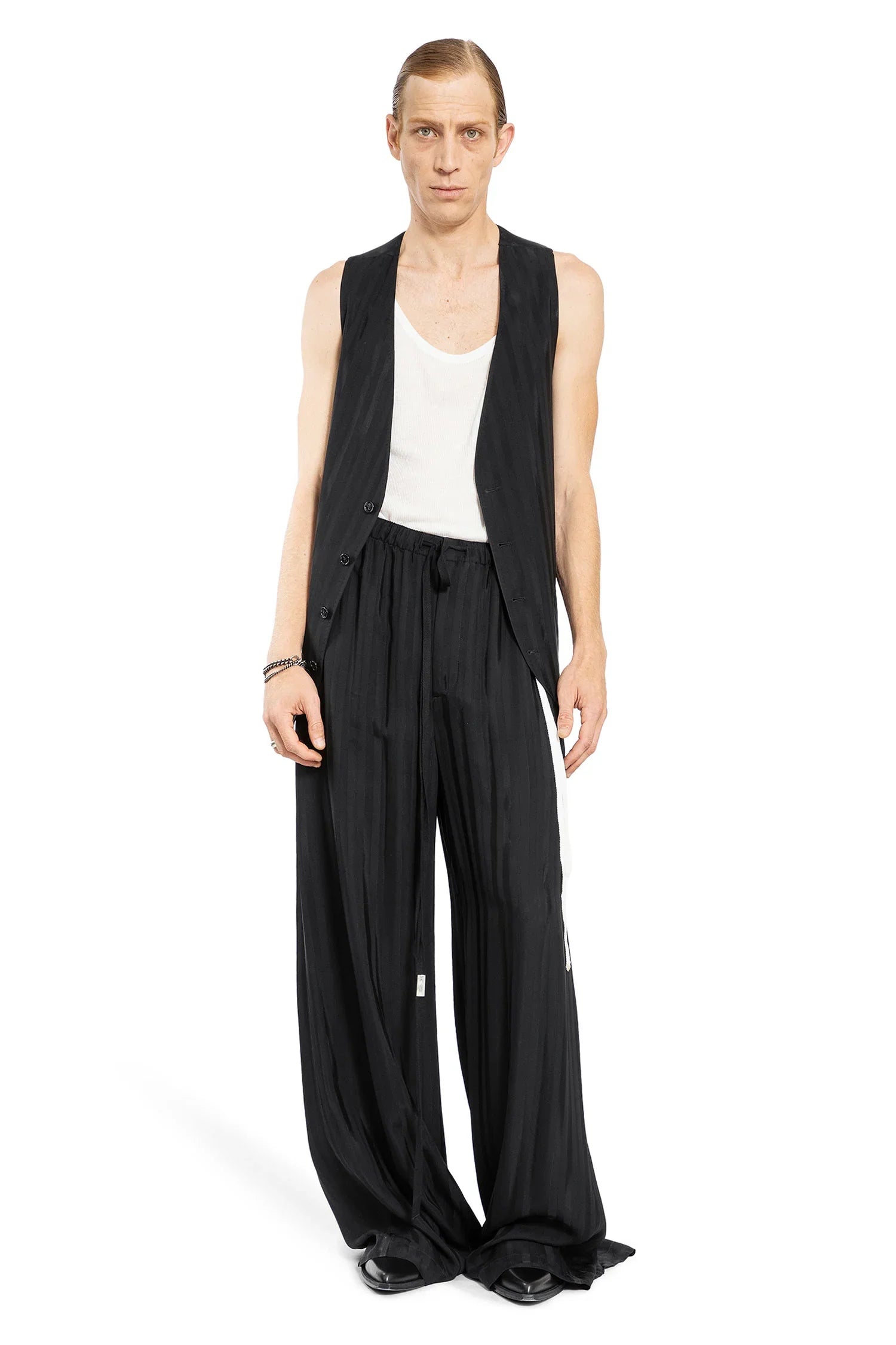 ANN DEMEULEMEESTER MAN BLACK TROUSERS - Antonioli.eu