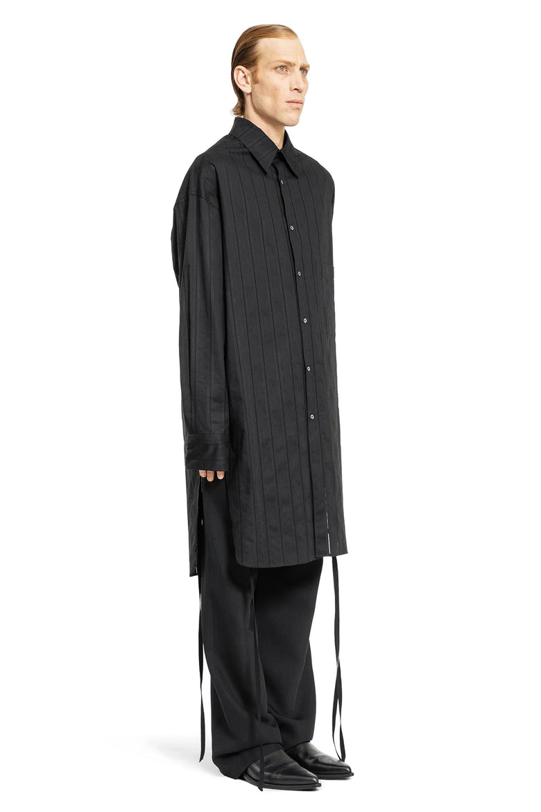 Dagbart Long Shirt in À Jour Cotton Poplin - Antonioli.eu