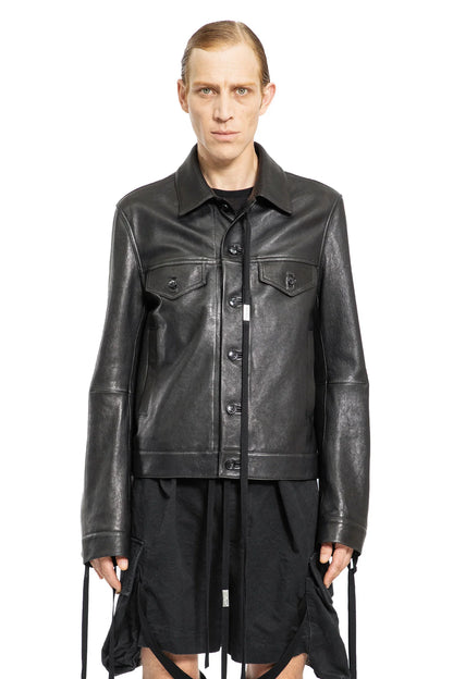 Erbe Grained Leather Trucker jacket - Antonioli.eu