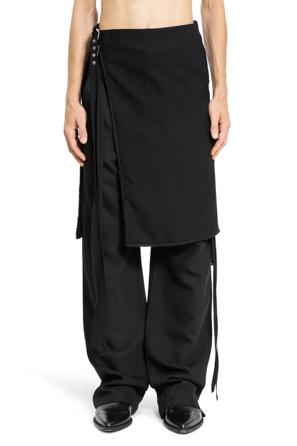 ANN DEMEULEMEESTER MAN BLACK SHORTS & SKIRTS - Antonioli.eu
