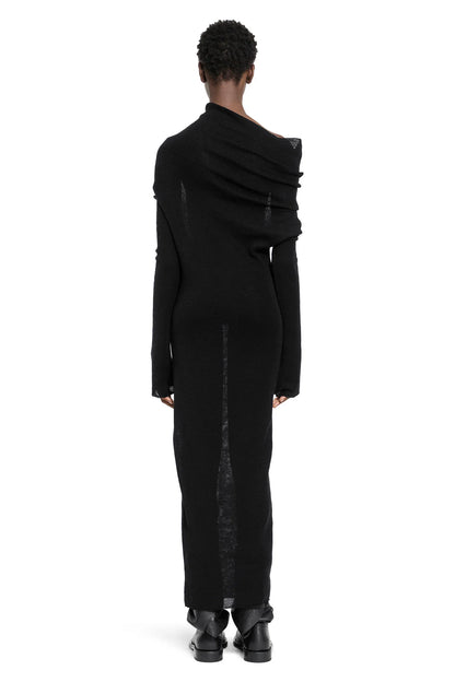 Barbro Long Dress in Ultralight Crêpe Wool Knit - Antonioli.eu