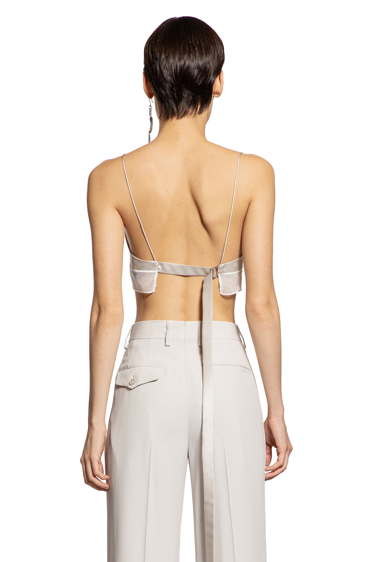 Abelina Bra in Washed Satin Silk and Tulle