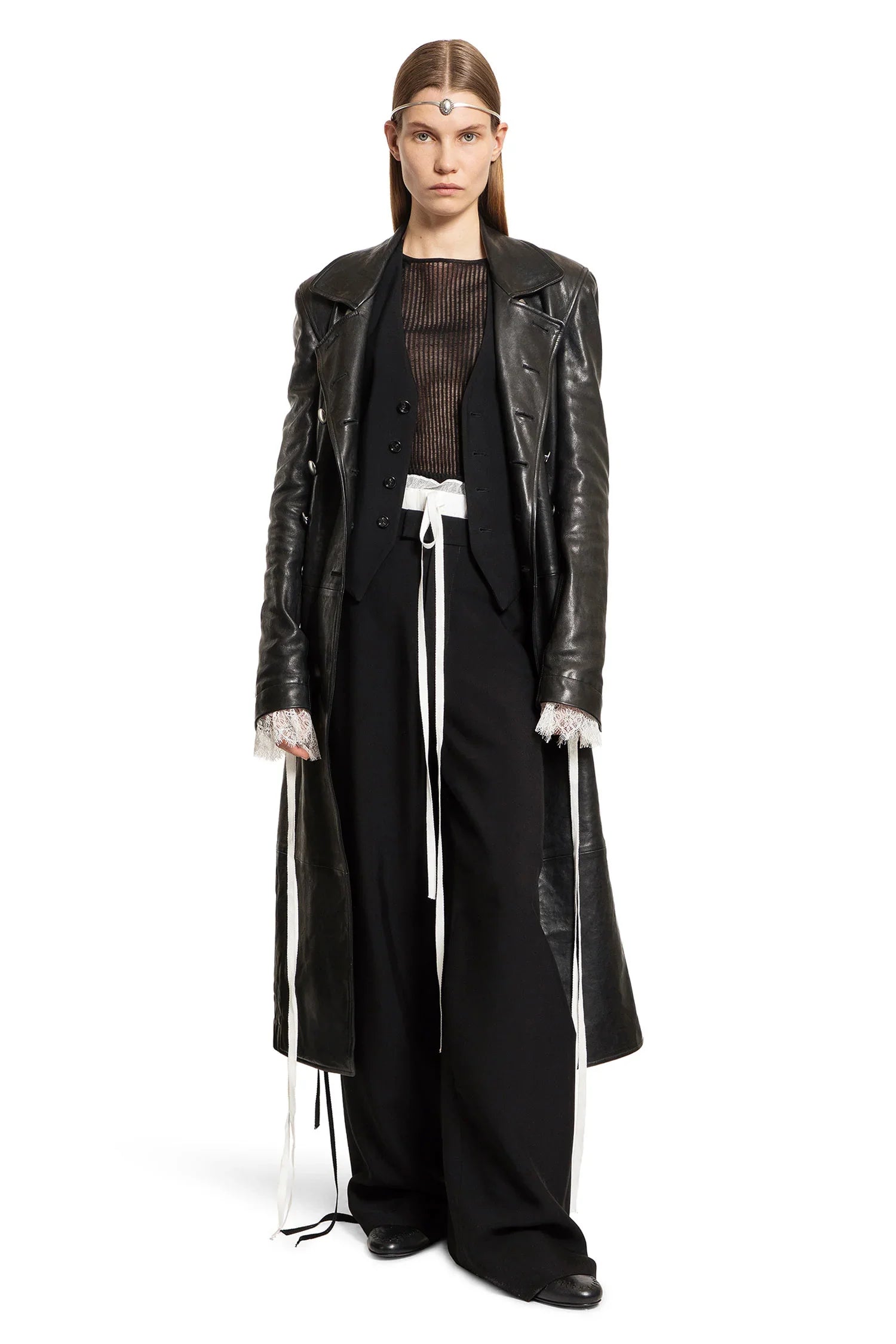 Elfi Wide Leg Trousers in Viscose Calico - Antonioli.eu