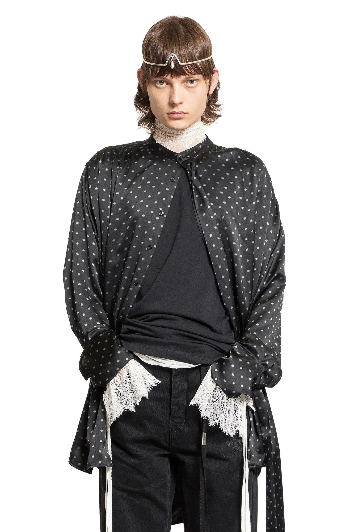 Solan Lavallière Neck-Tie Shirt - Antonioli.eu
