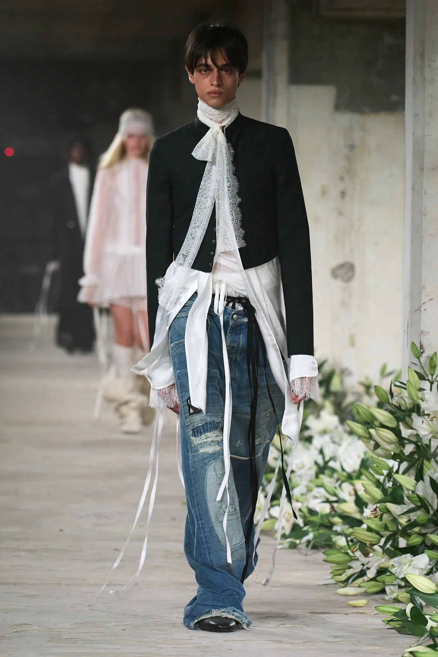 Solan Lavallière Neck-Tie Shirt - Antonioli.eu