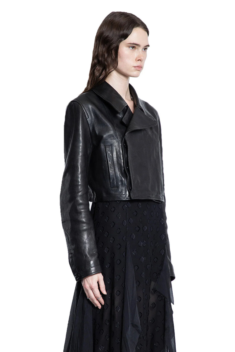 Mida Cropped Leather Jacket - Antonioli.eu
