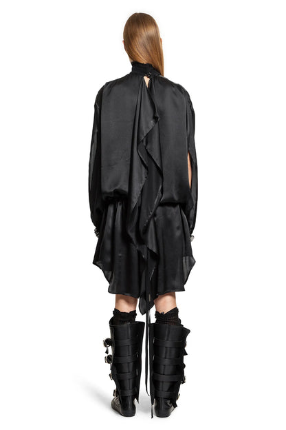 Jenna Turtleneck Dress in Washed Light Satin - Antonioli.eu