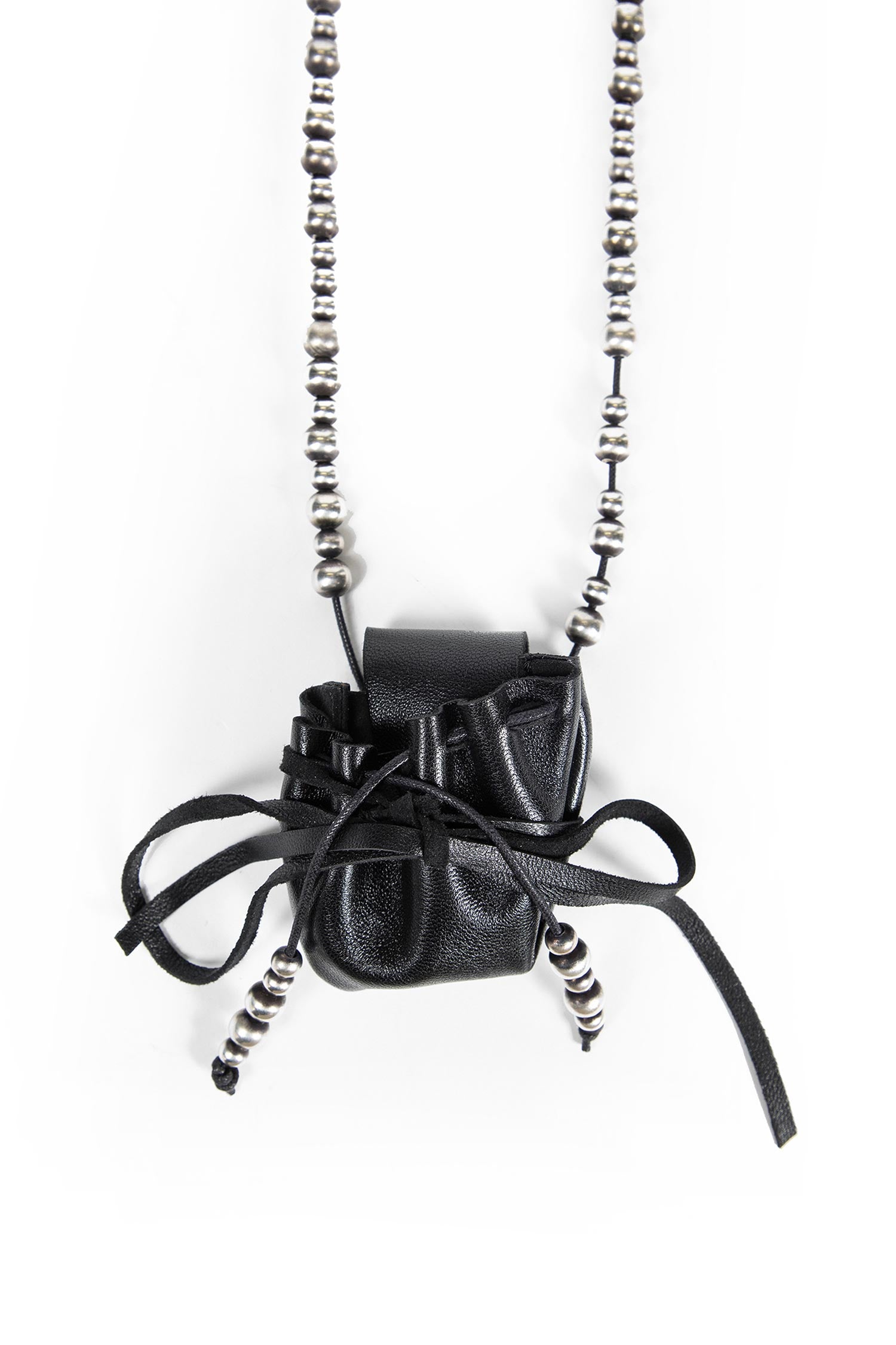 ANT FINE SILVER + OILY CALF SKIN + COTTON