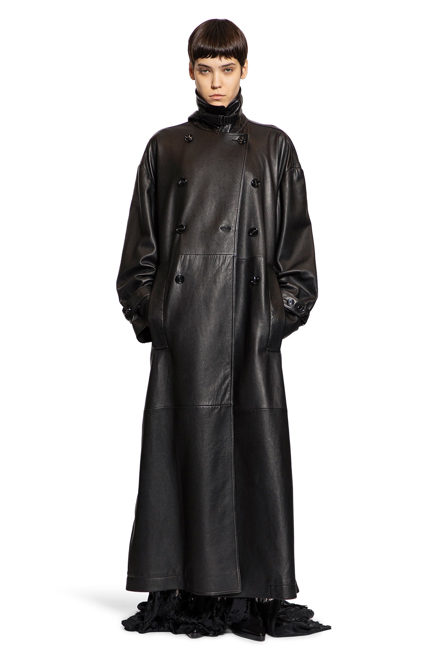 Ansa Double Breasted Trench Coat
