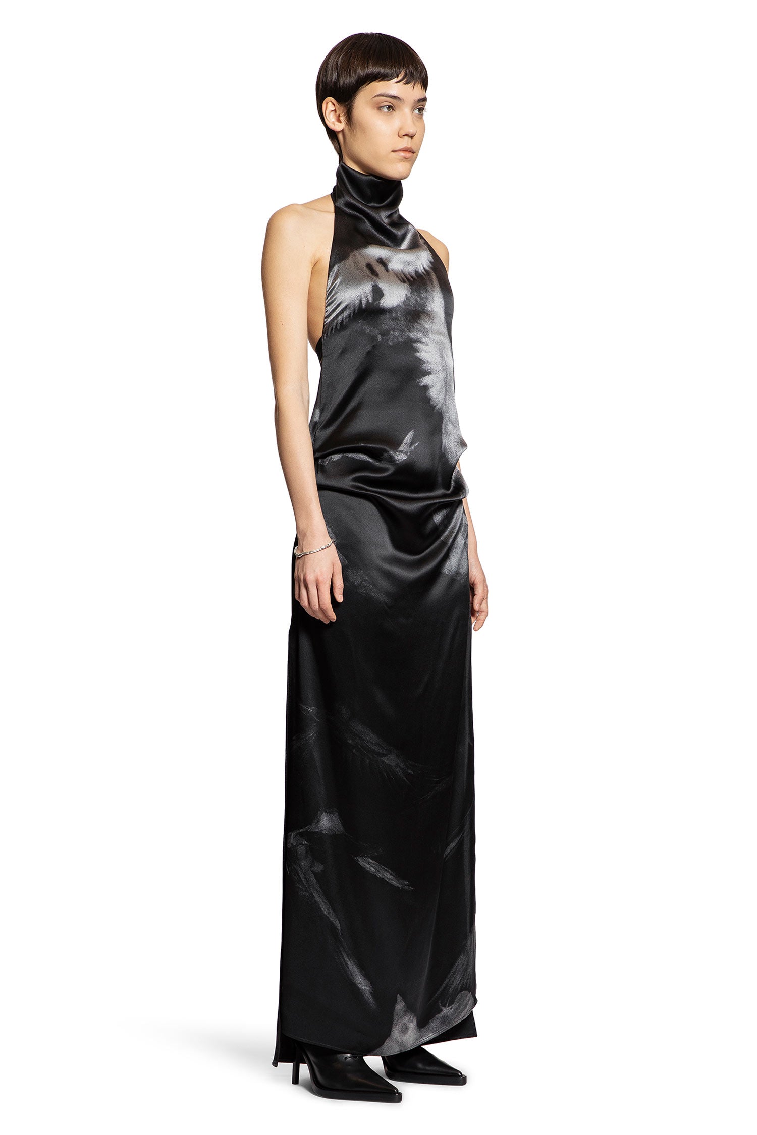 Rut Highneck Open Back Maxi Dress