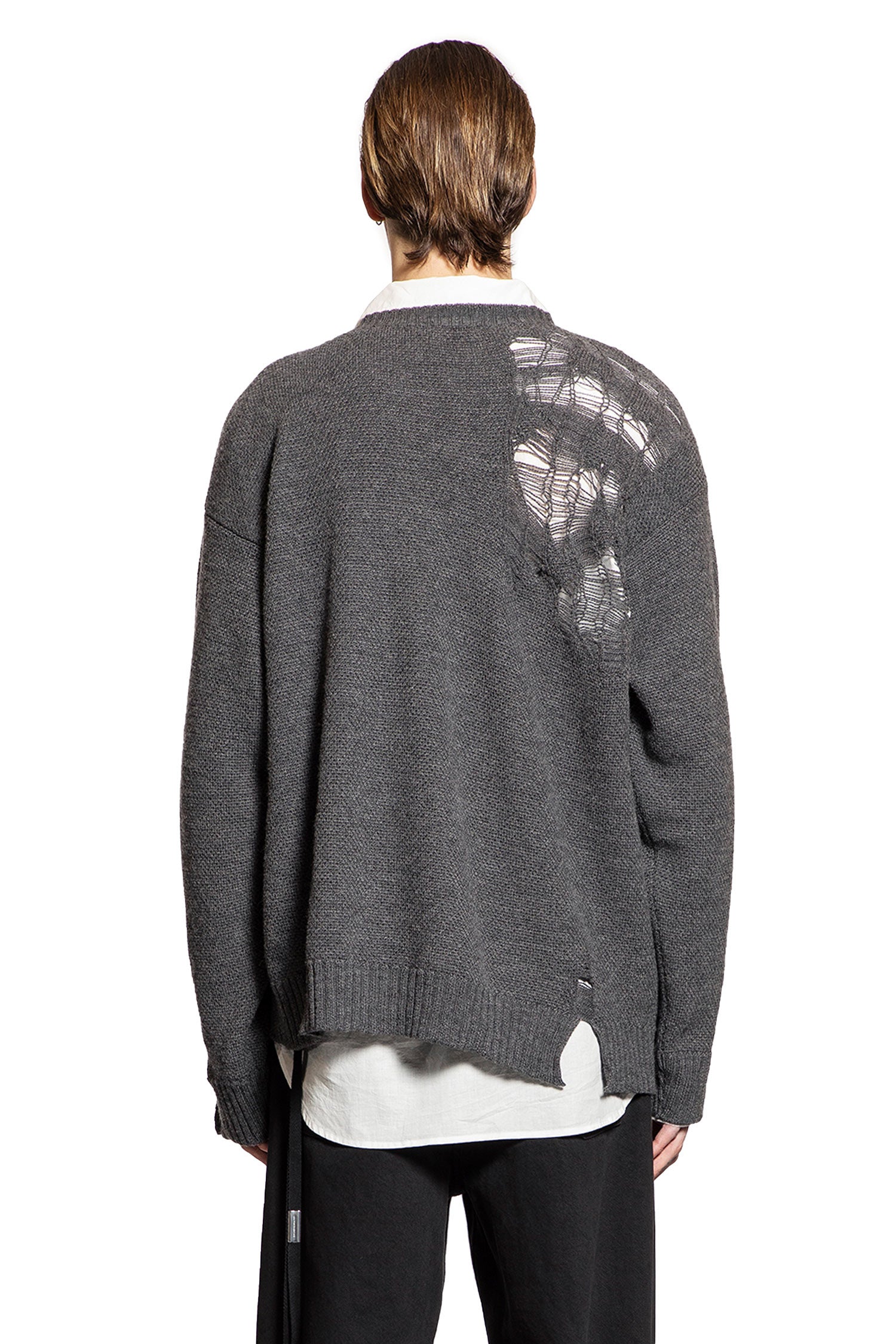 Waldon Destroyed Seed Stitch Sweater - Antonioli.eu