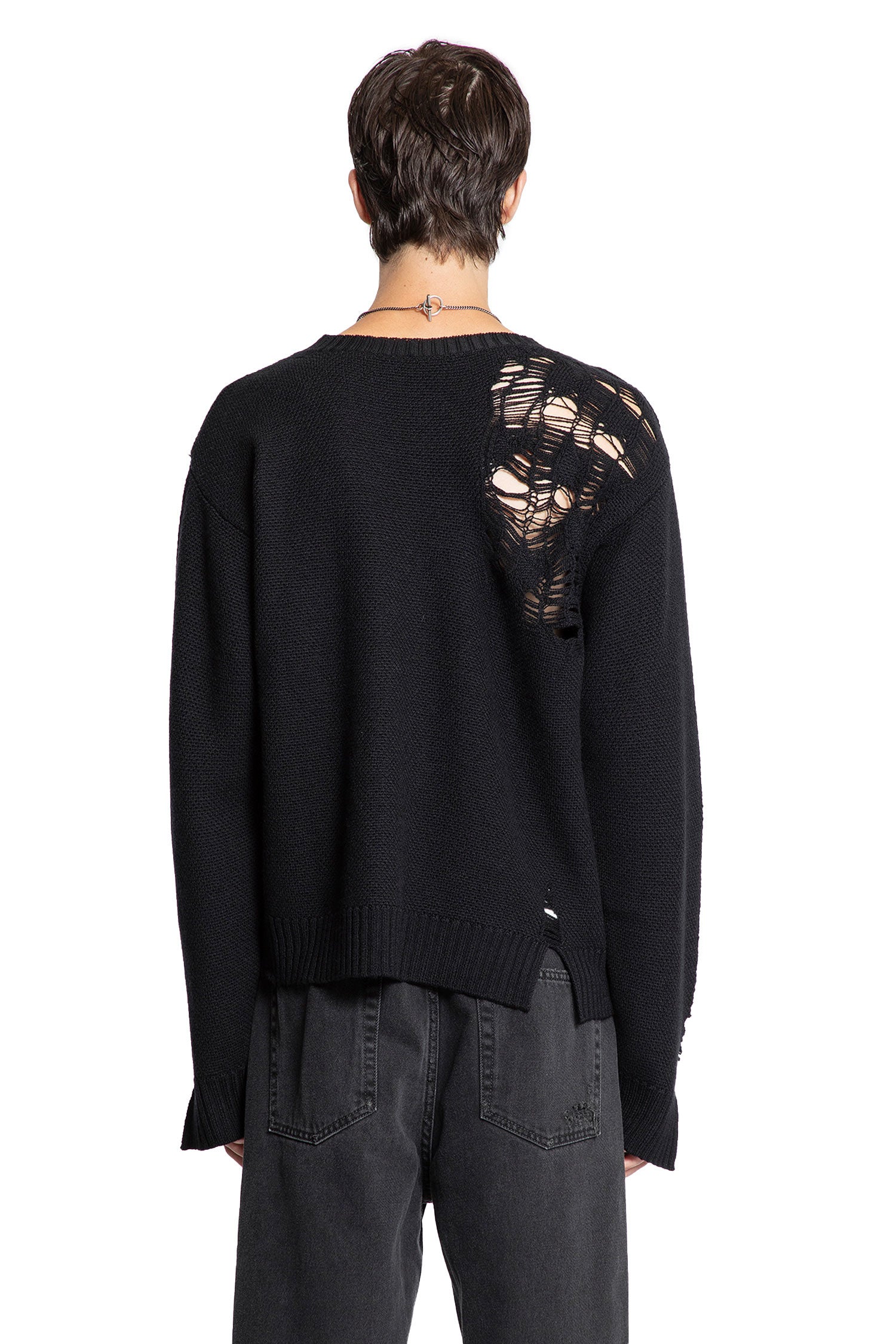 Waldon Destroyed Seed Stitch sweater - Antonioli.eu