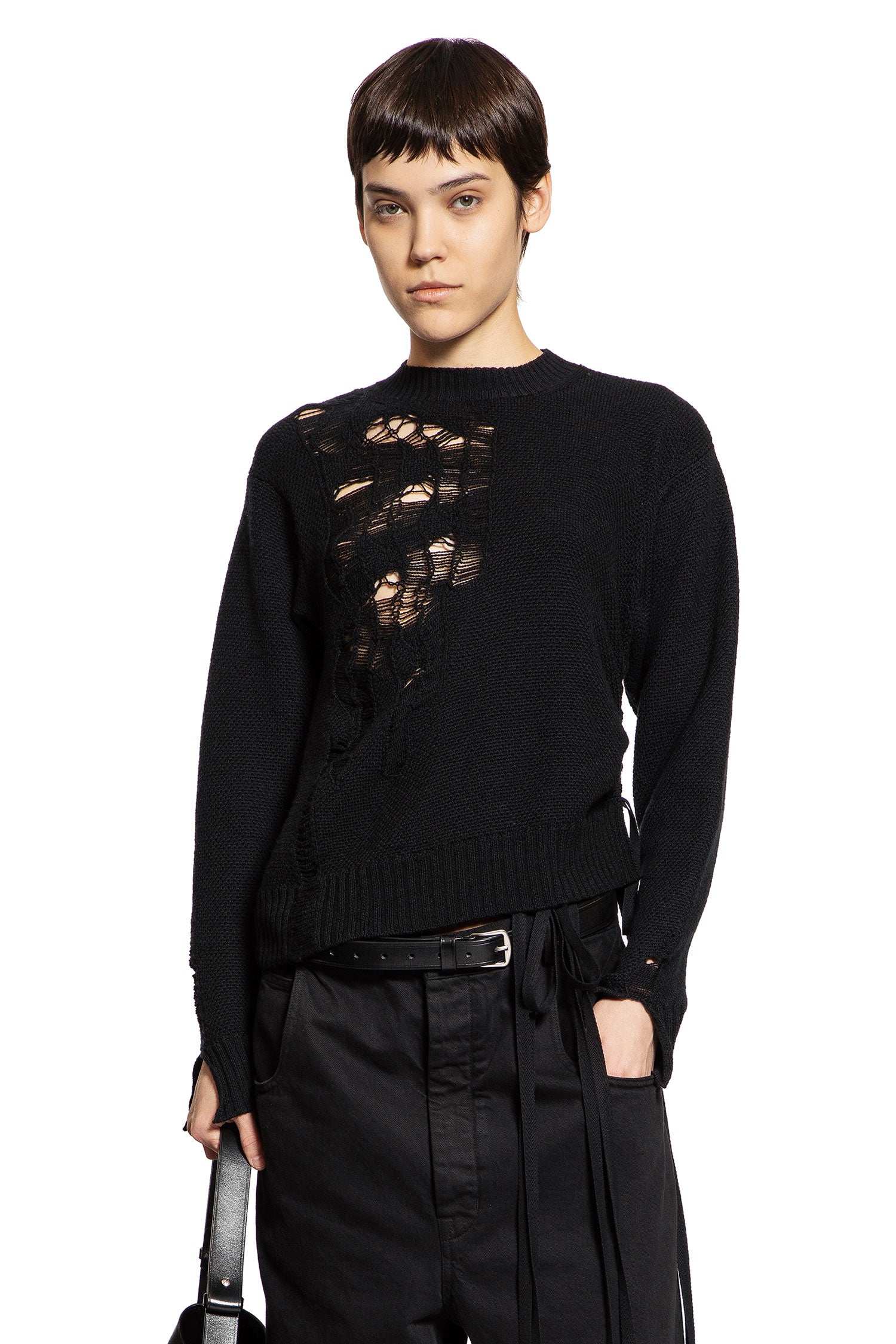 Gabriela Destroyed Seed Stitch Sweater - Antonioli.eu