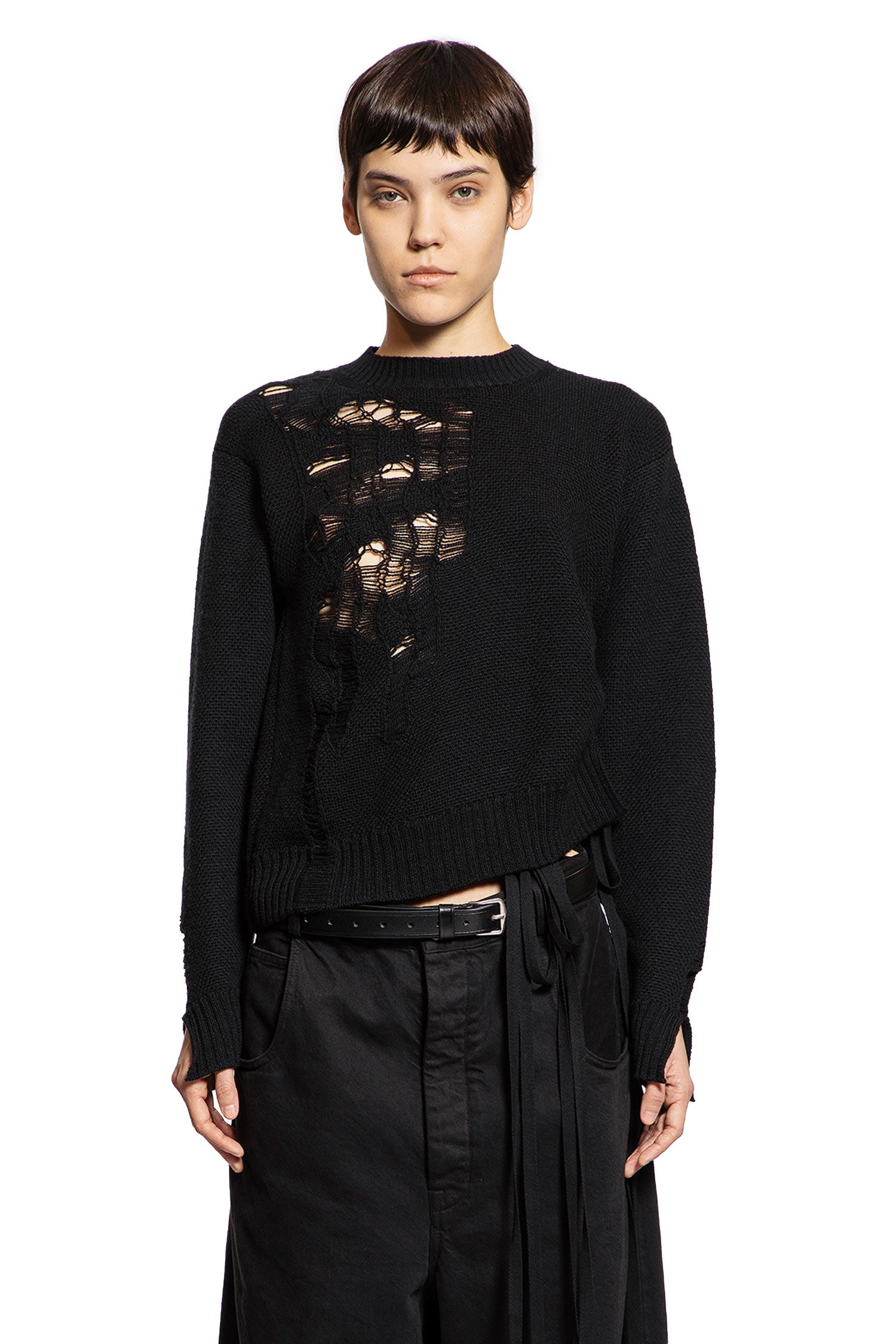 Gabriela Destroyed Seed Stitch Sweater - Antonioli.eu
