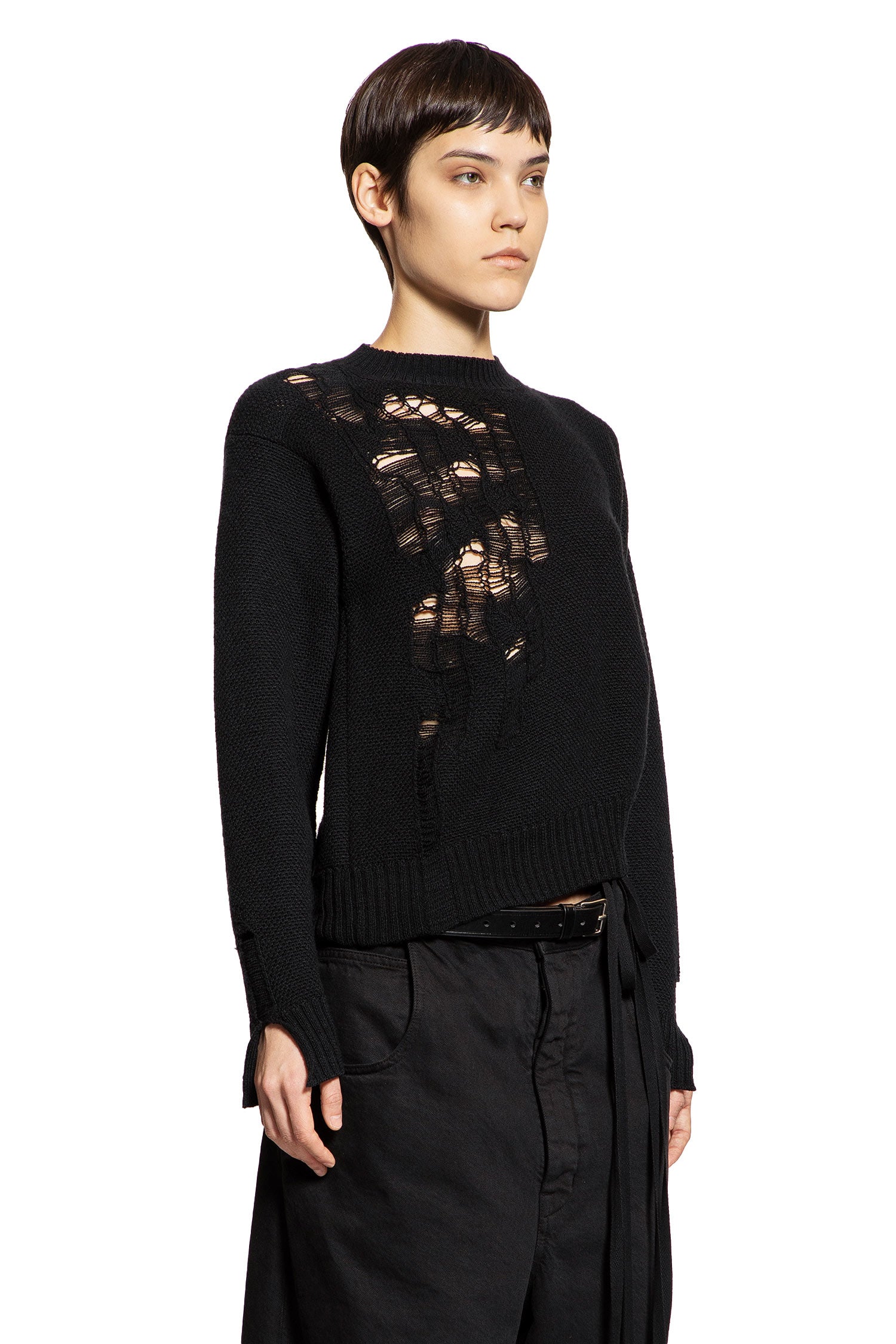 Gabriela Destroyed Seed Stitch Sweater - Antonioli.eu