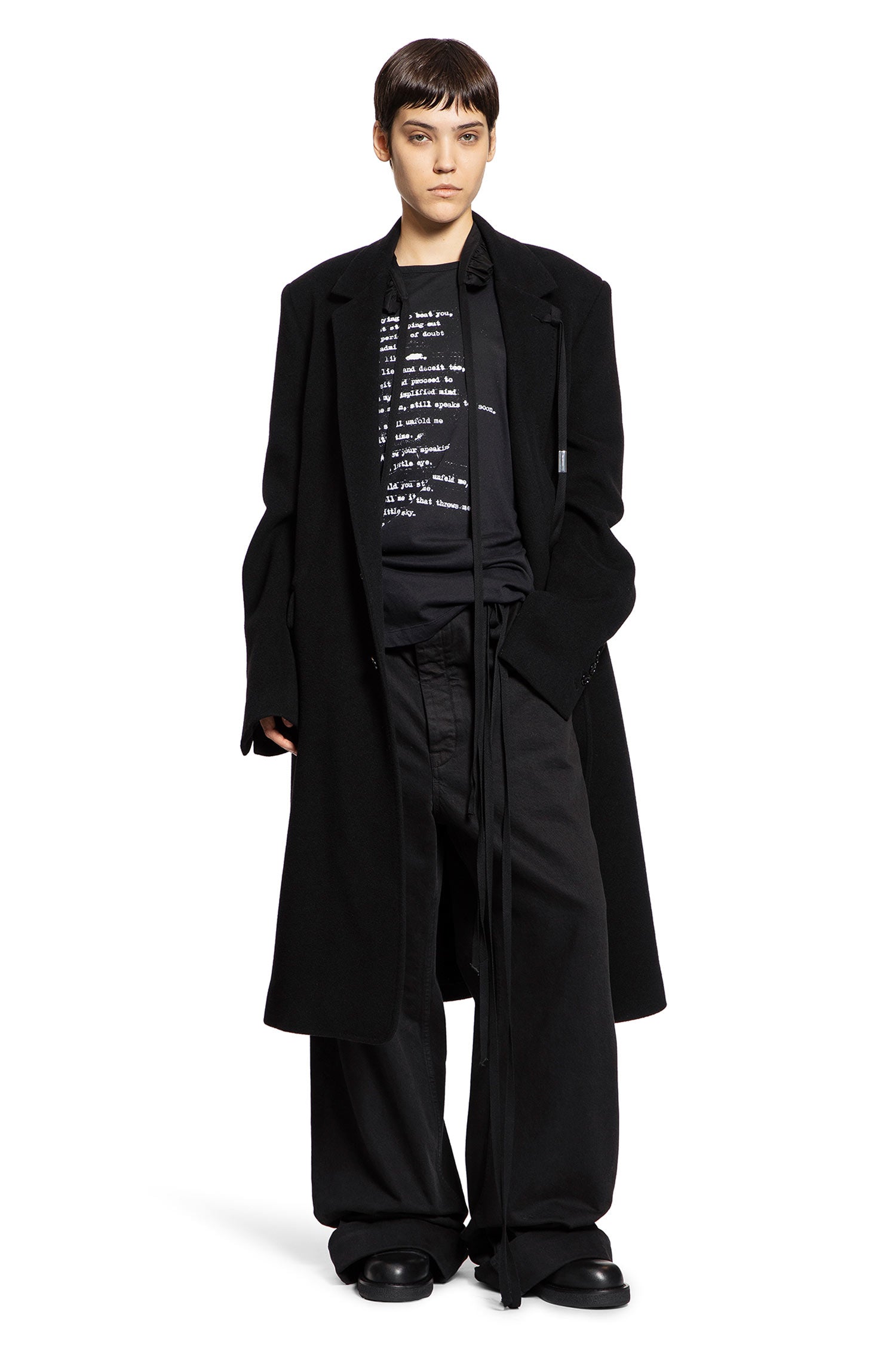 Agapi Printed T-Shirt with Detachable Collar - Antonioli.eu