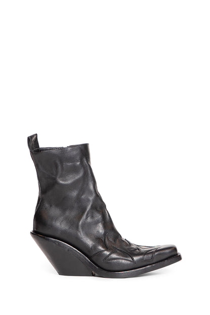 Hemo Western Boots in washed grained calfskin - Antonioli.eu