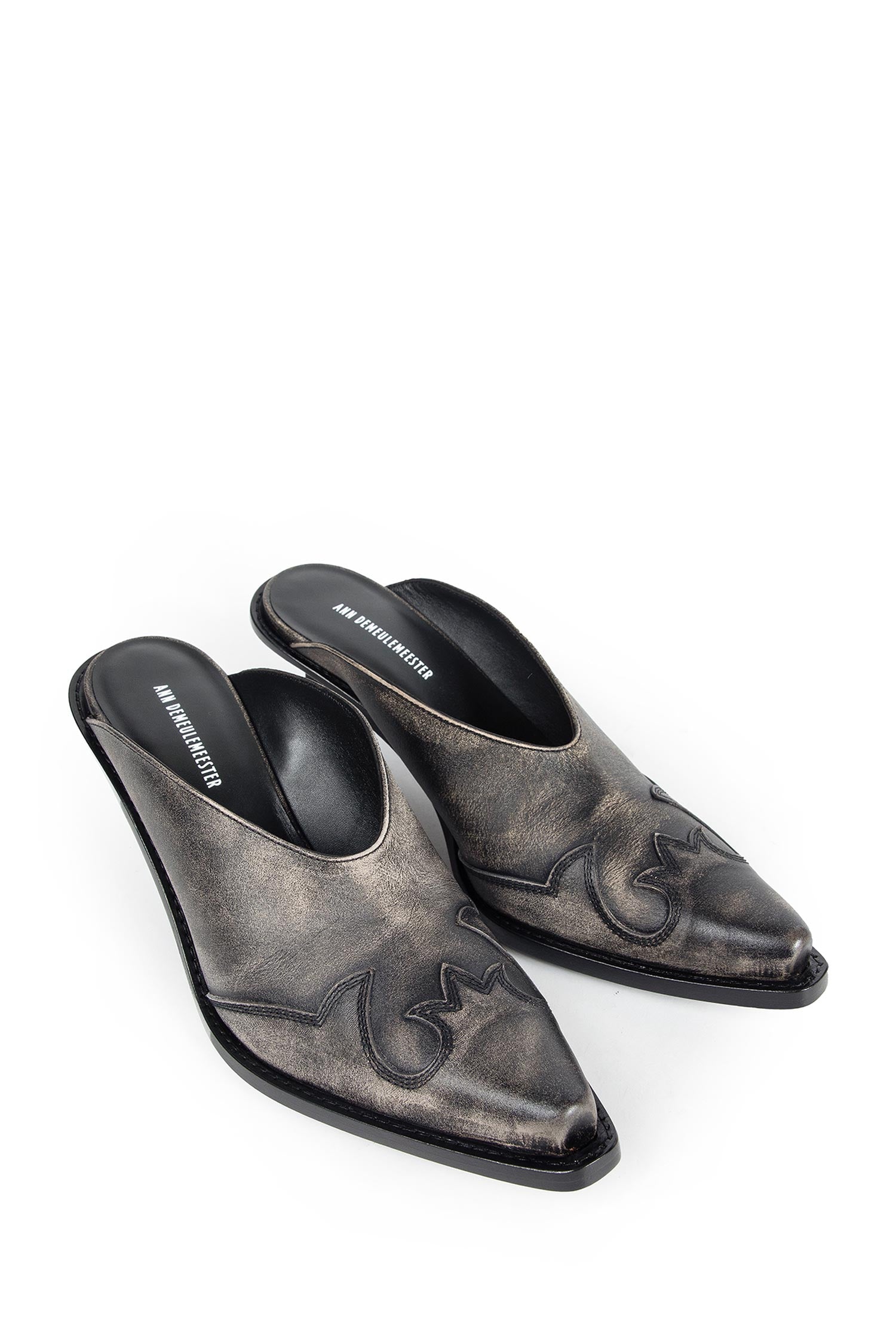 Beate Western-Stitched Mules - Antonioli.eu