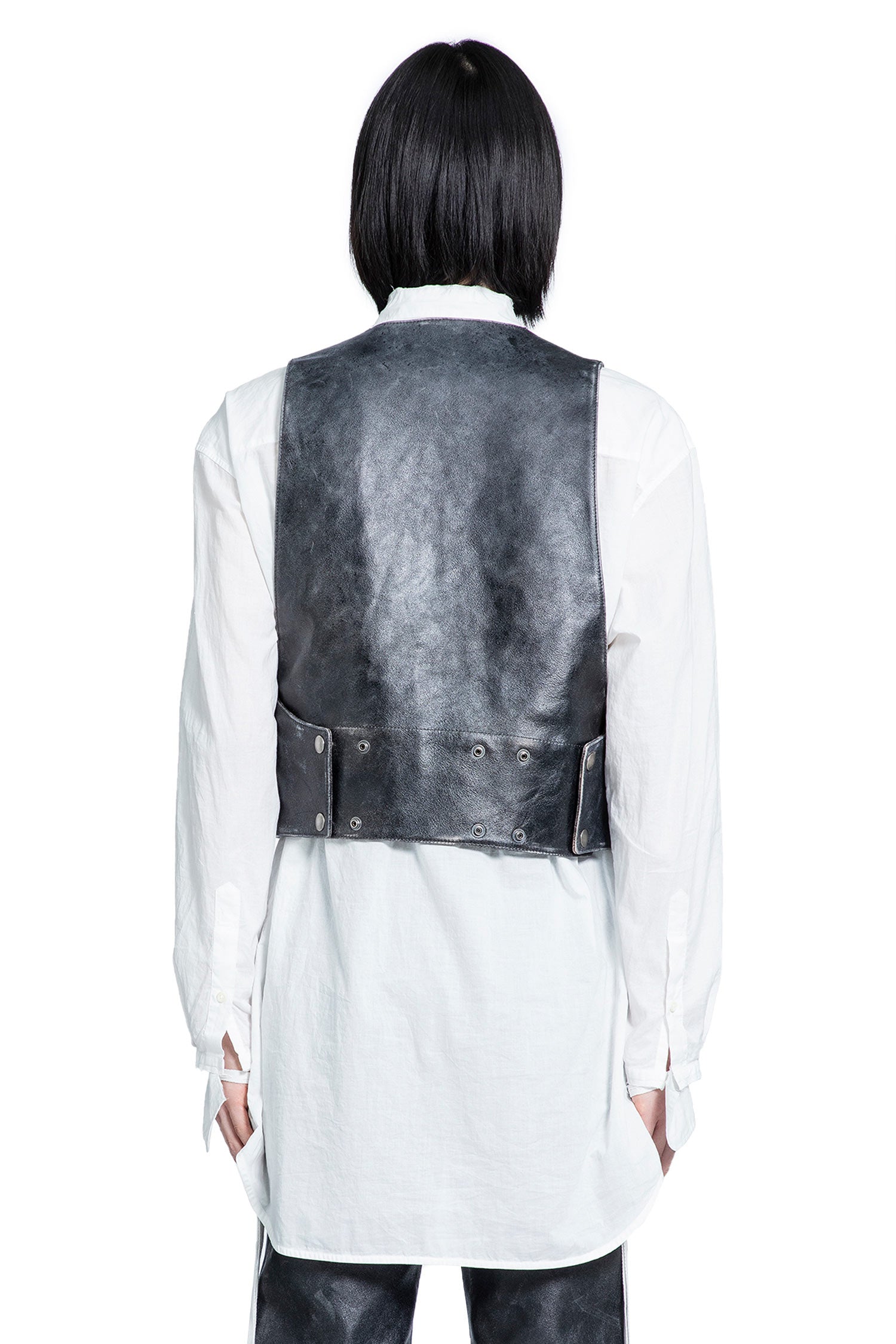 Albien Waistcoat in Distressed Leather