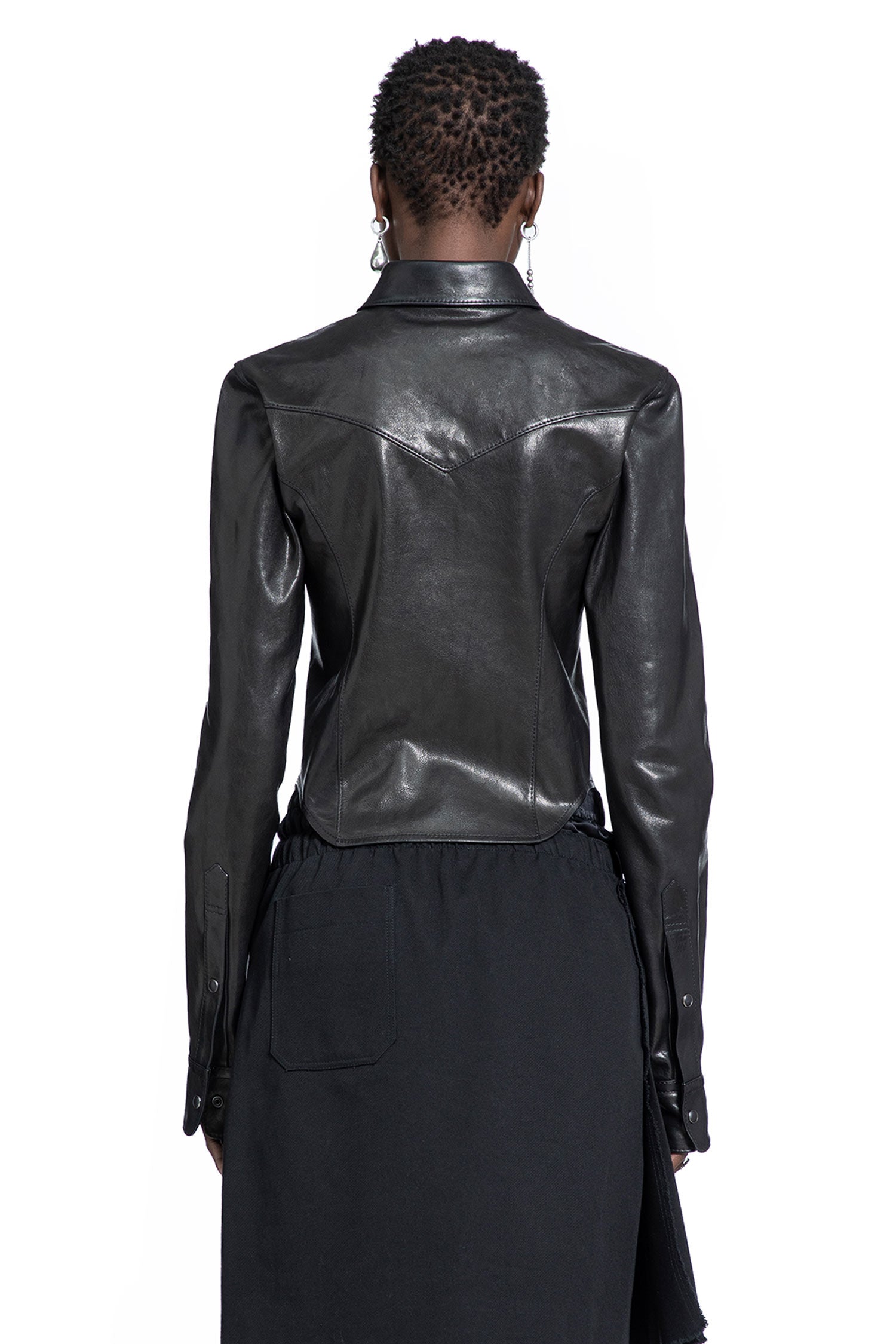 Drika Western Shirt in Leather