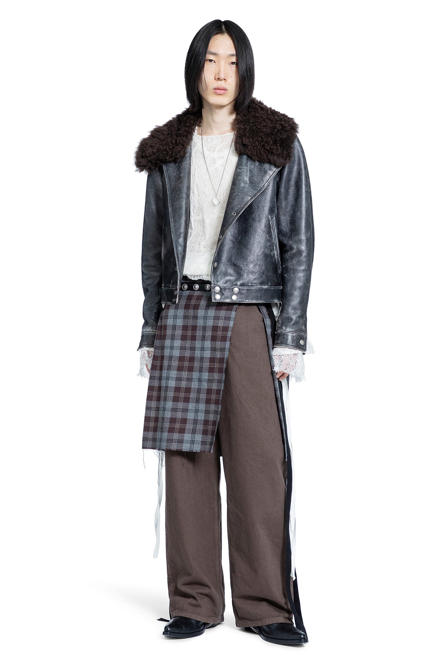 ANN DEMEULEMEESTER MAN OFF-WHITE KNITWEAR