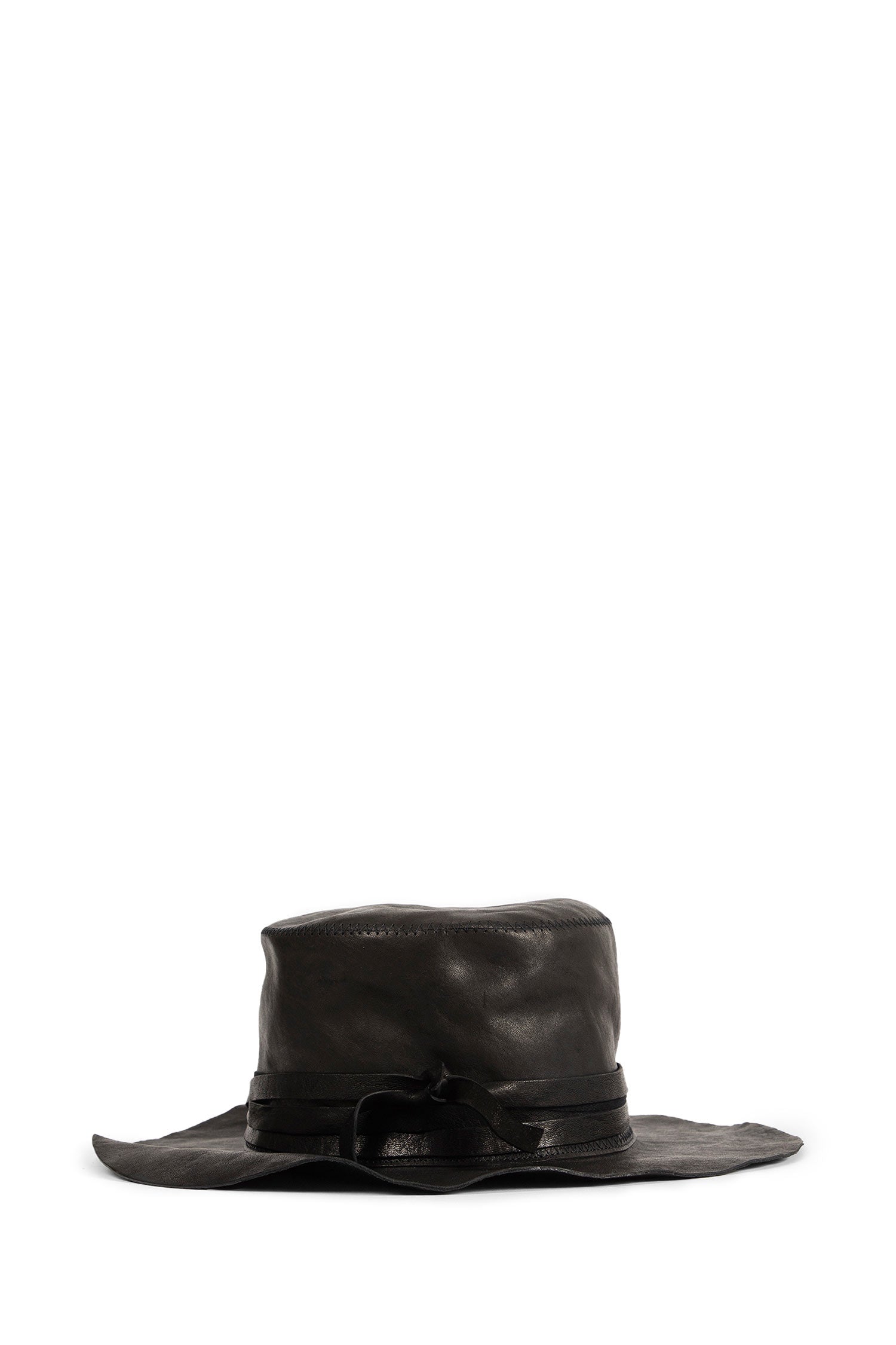 Aril Small Leather Hat With Studs