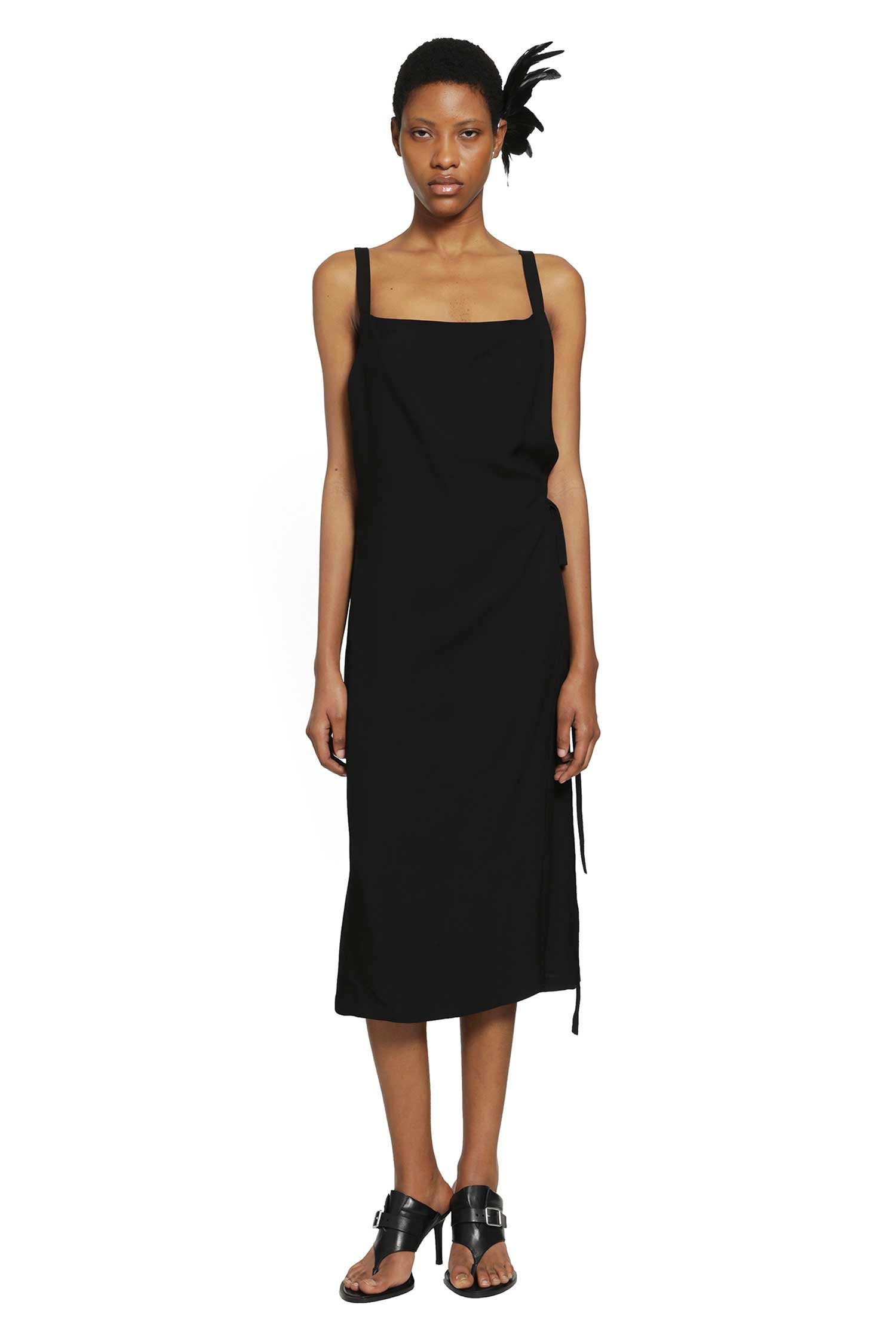 midi apron dress Desi Apron Wrap Midi Dress – Antonioli.eu
