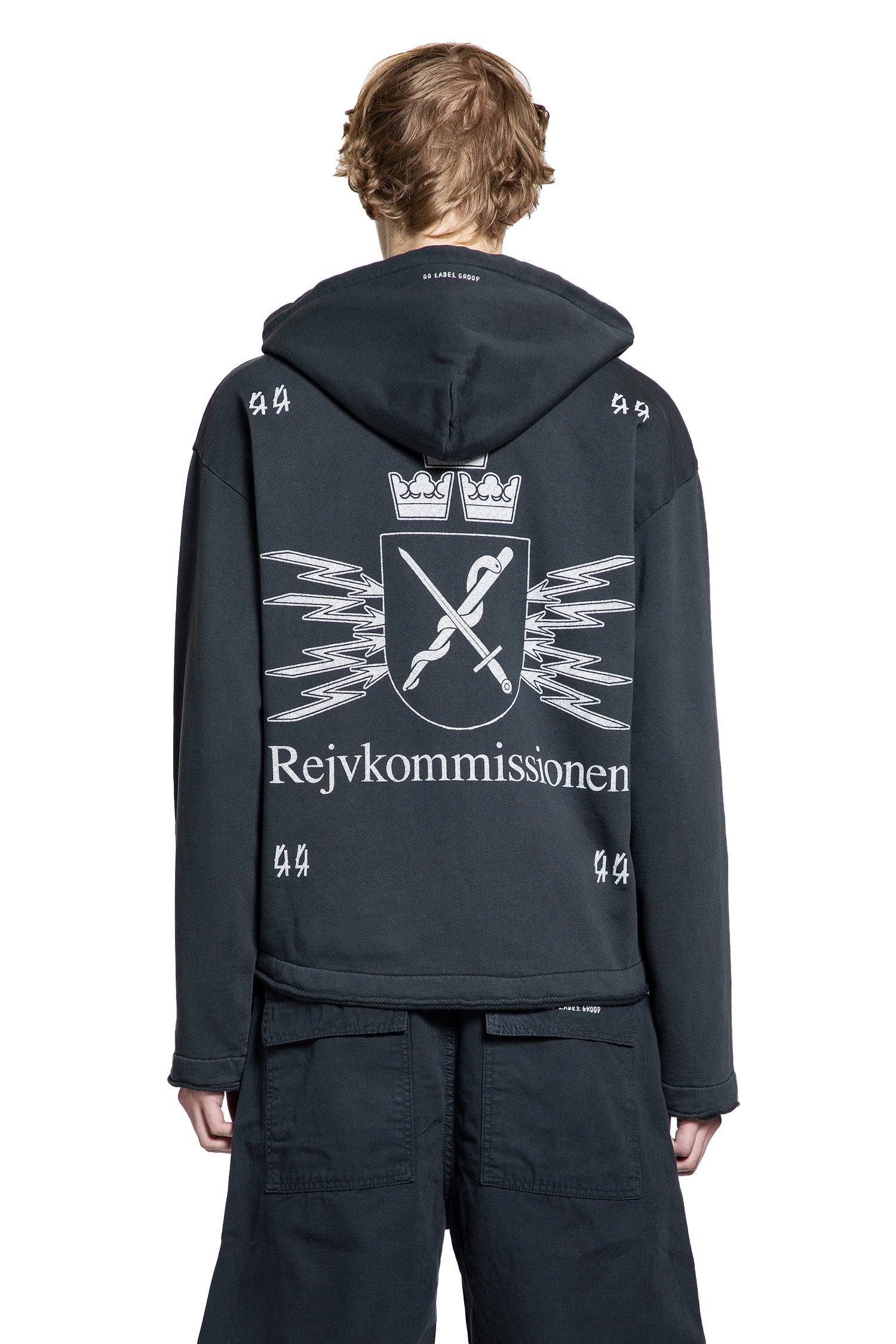 44 LABEL GROUP MAN BLACK SWEATSHIRTS