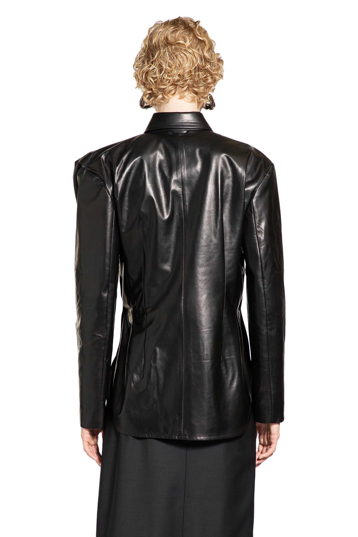 Leather Shirt with Floral Detail - Antonioli.eu