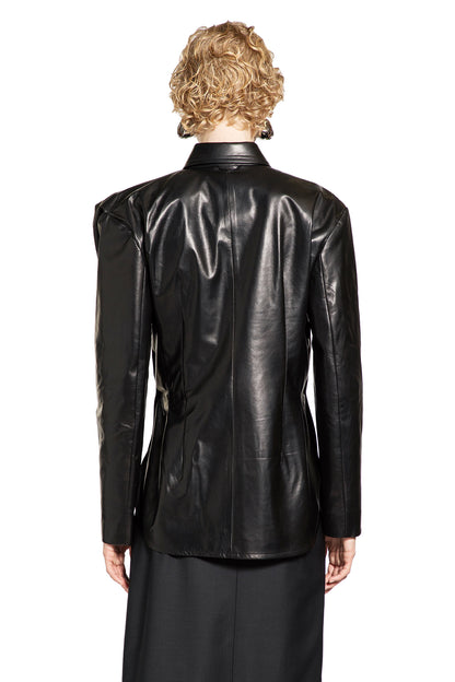 Leather Shirt with Floral Detail - Antonioli.eu