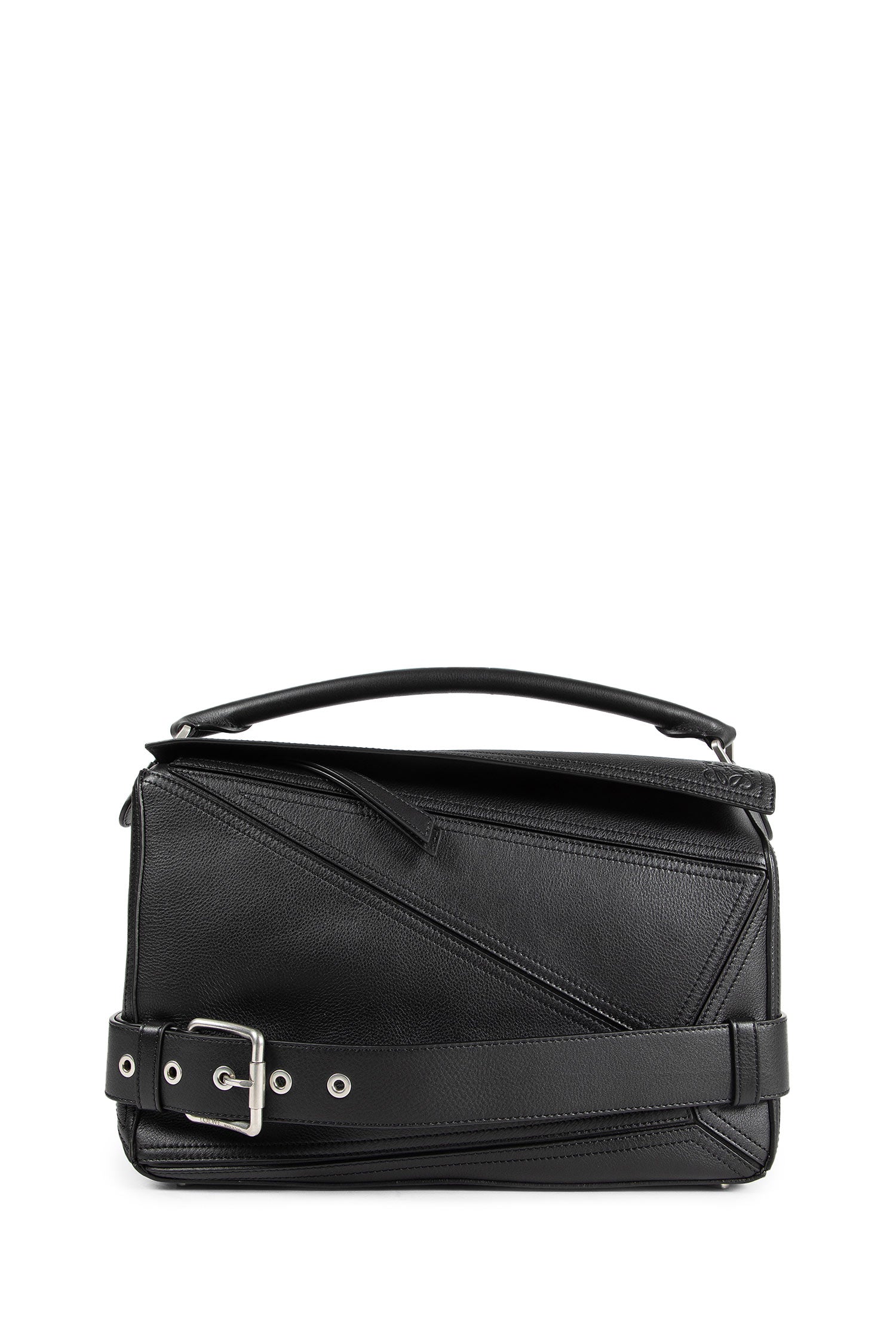 Large Puzzle Biker Bag in Shiny Calfskin