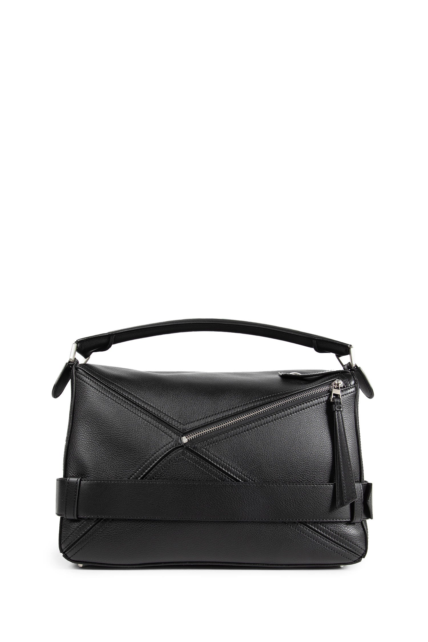 Large Puzzle Biker Bag in Shiny Calfskin