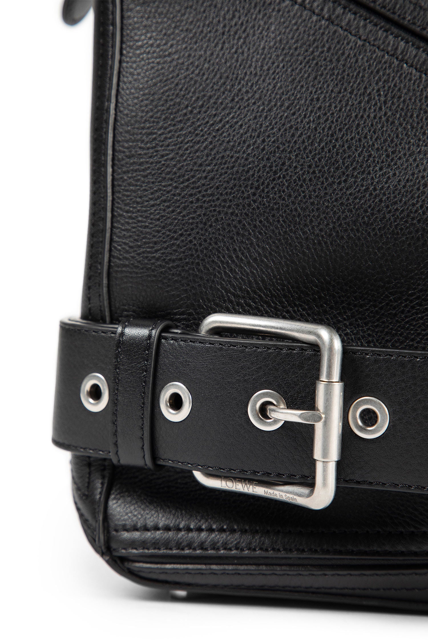 Large Puzzle Biker Bag in Shiny Calfskin