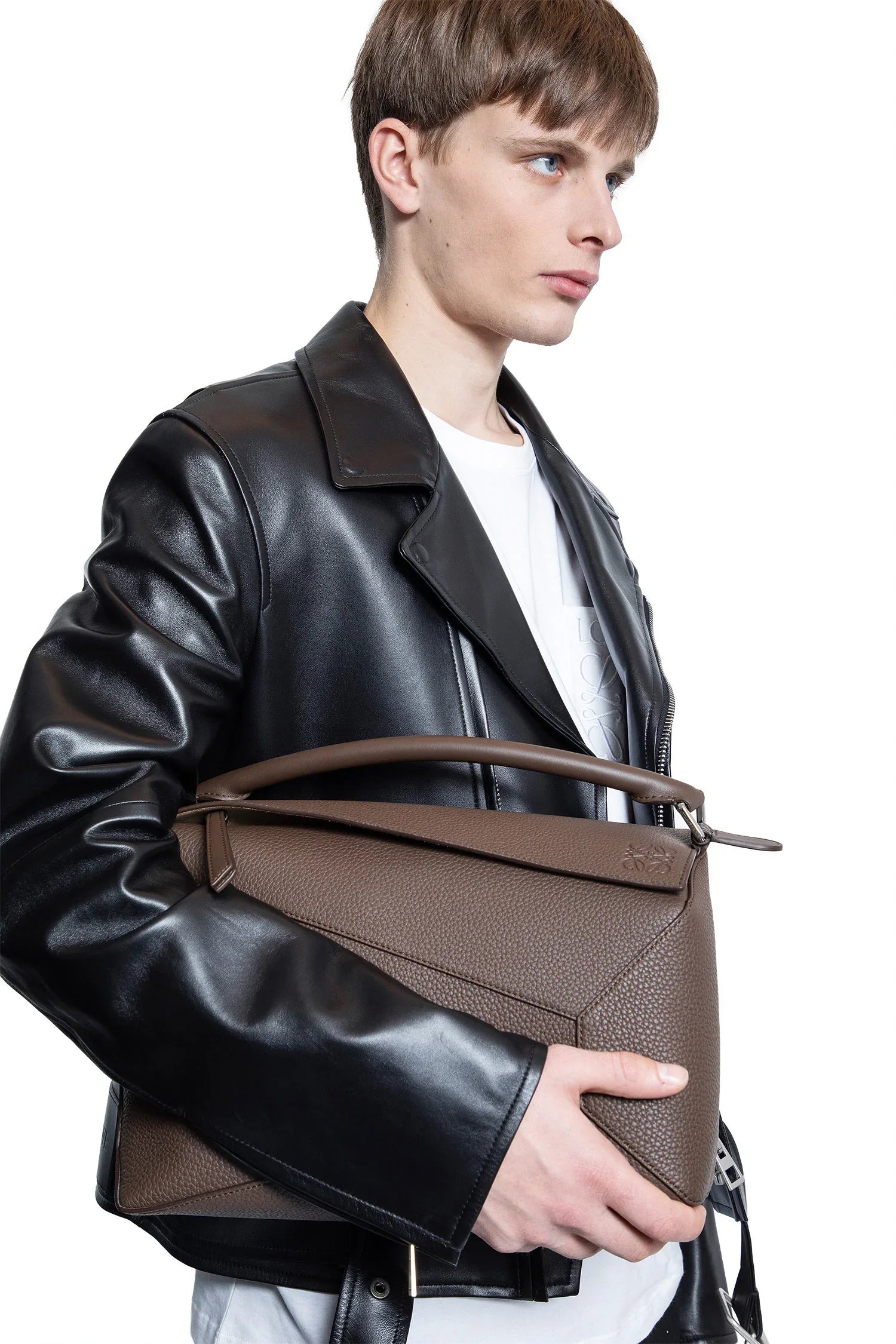 Large Puzzle bag in grained calfskin - Antonioli.eu