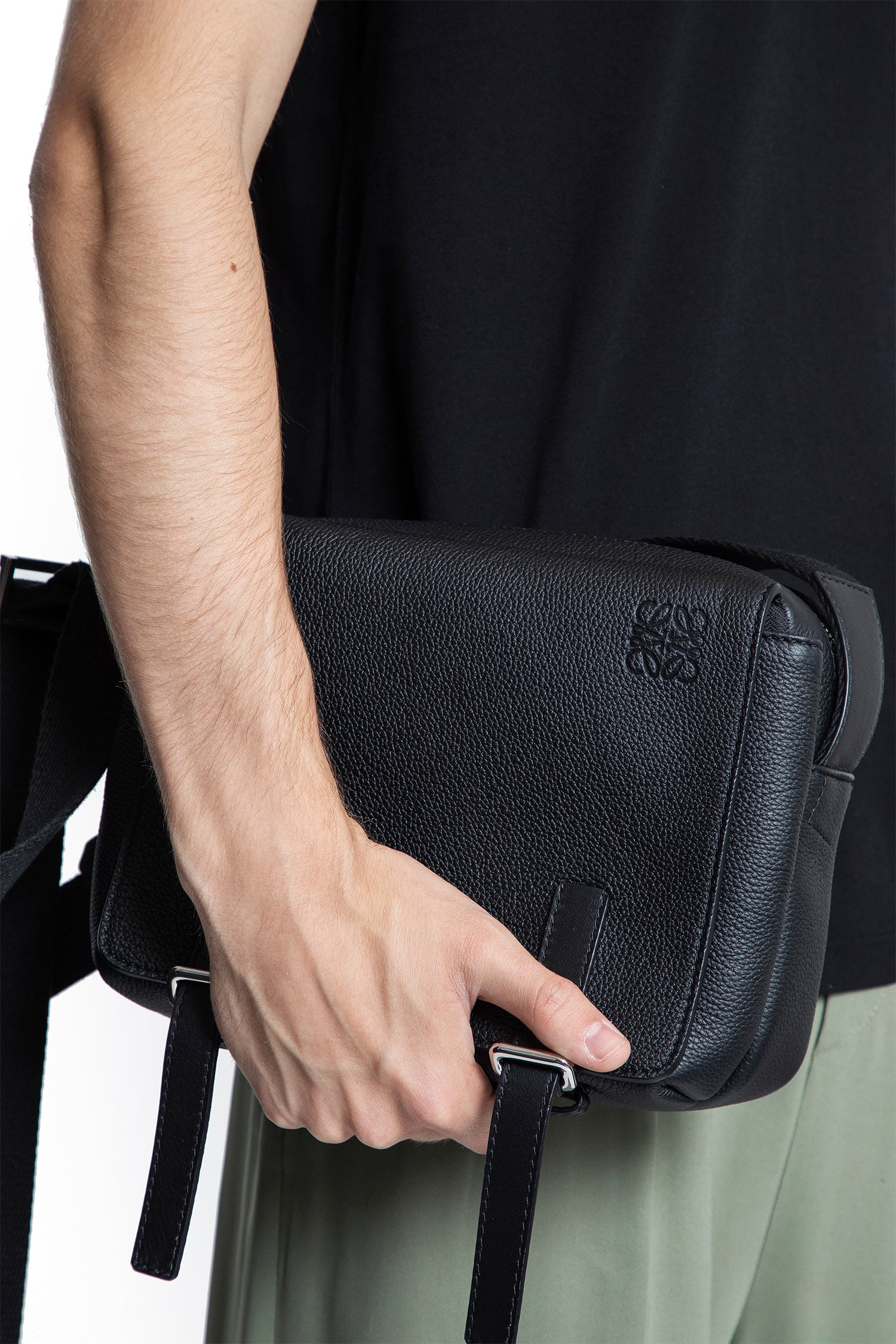 LOEWE MAN BLACK CROSSBODY BAGS