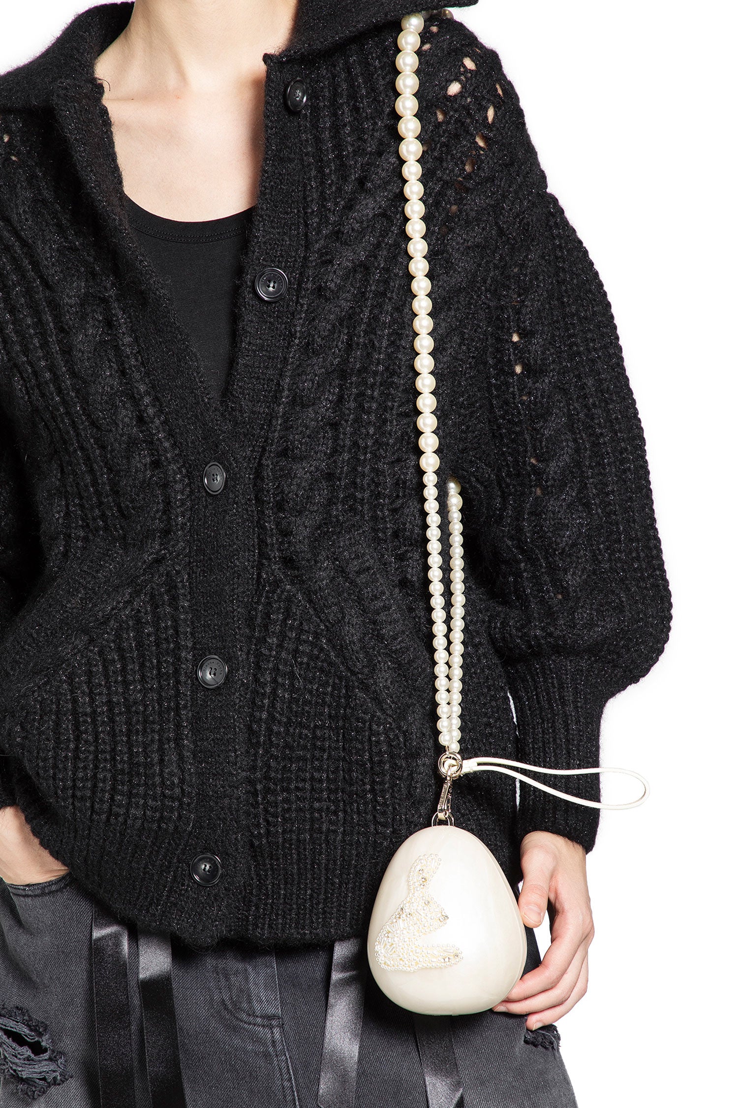 Micro Egg Bag with Hare Embroidery - Antonioli.eu