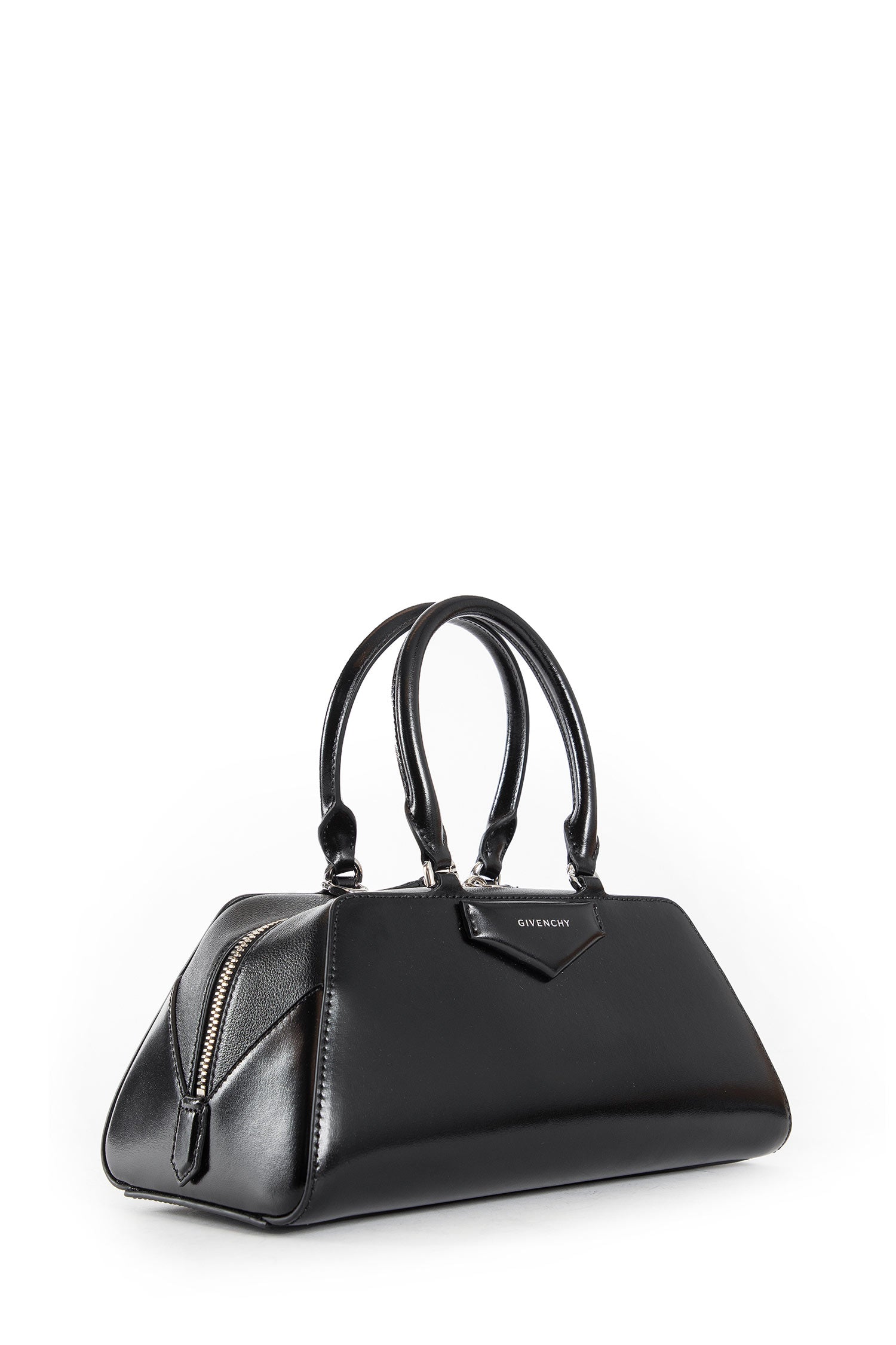 Small Antigona East-West Bag in Box Leather