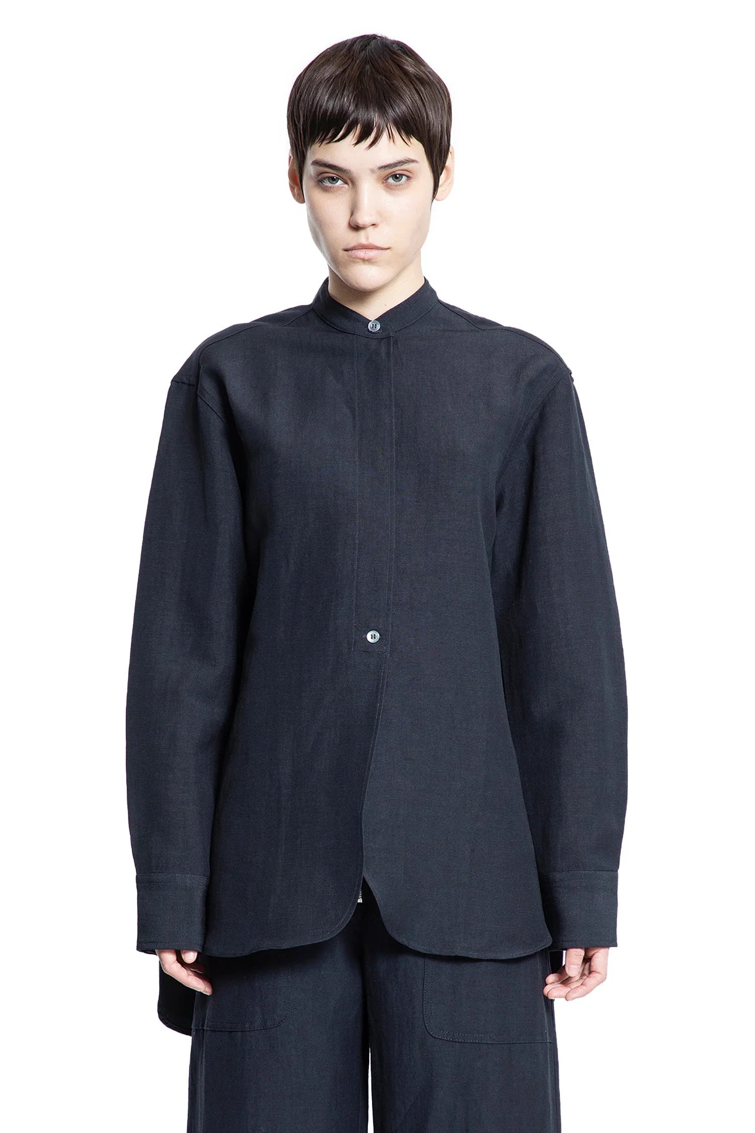Curved Hem Shirt - Antonioli.eu