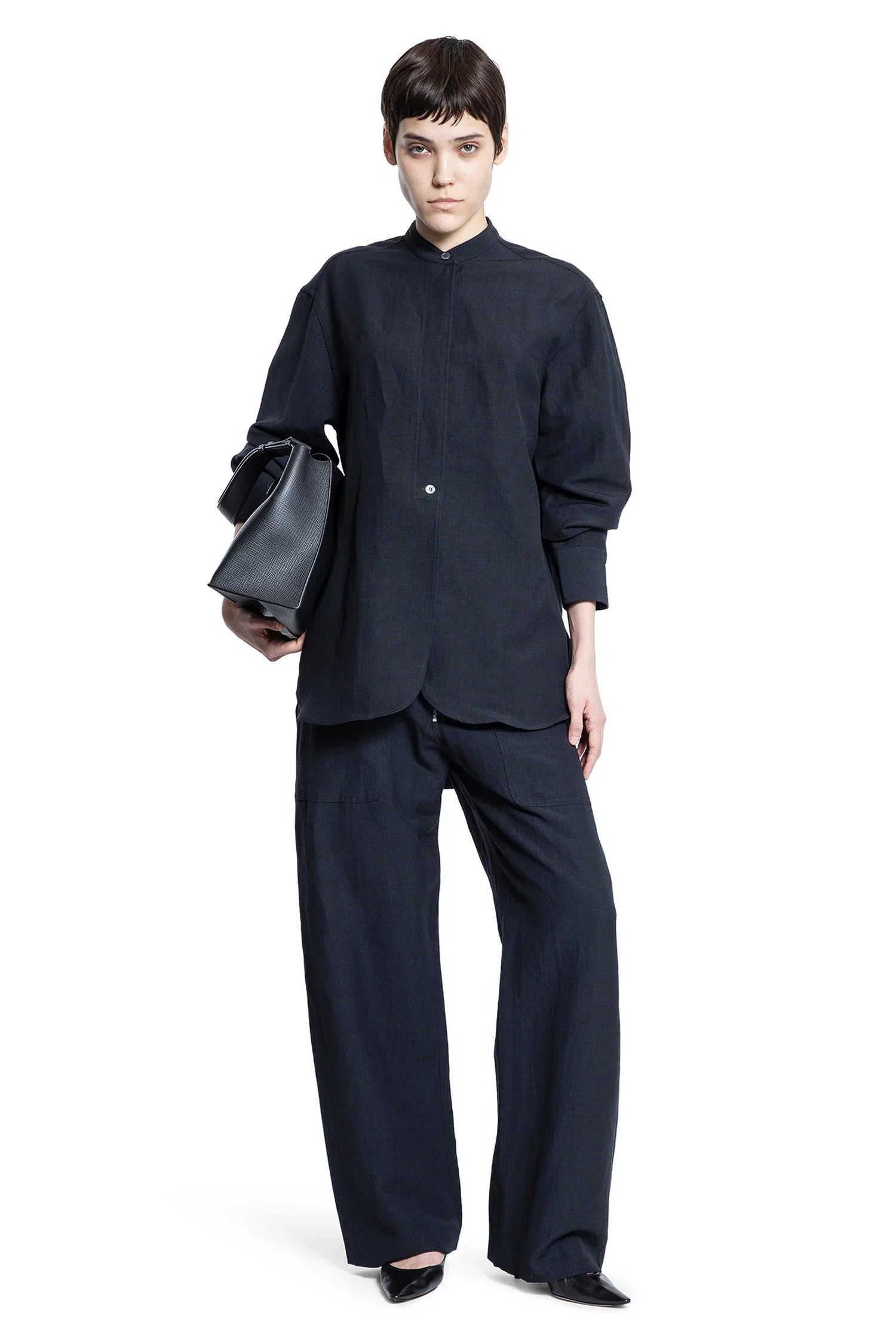 Curved Hem Shirt - Antonioli.eu