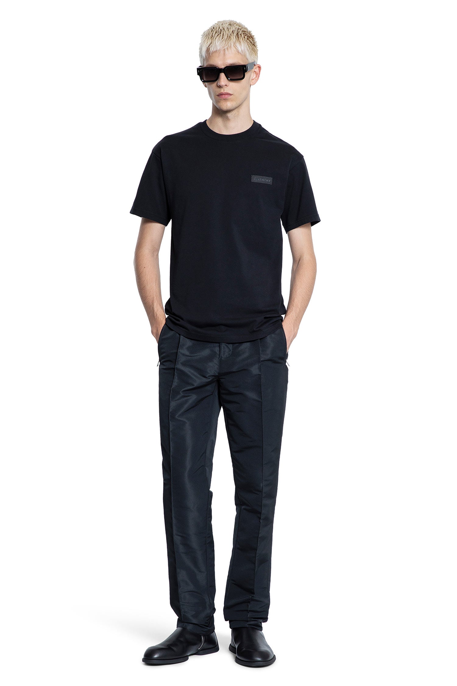 Stitched Pleat Nylon Trousers - Antonioli.eu
