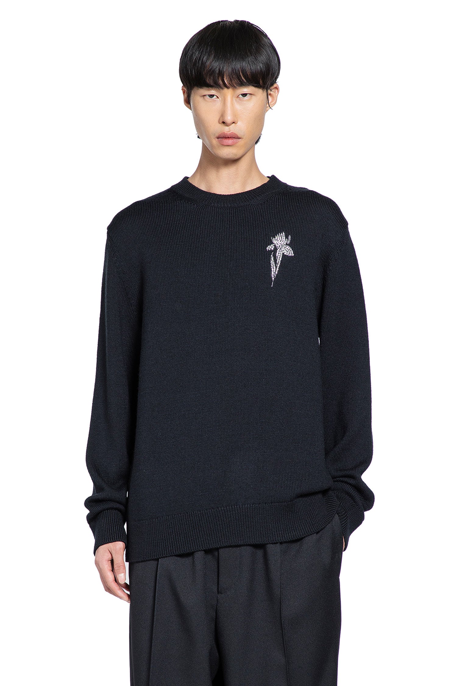 Crystal Flower Wool Sweater - Antonioli.eu