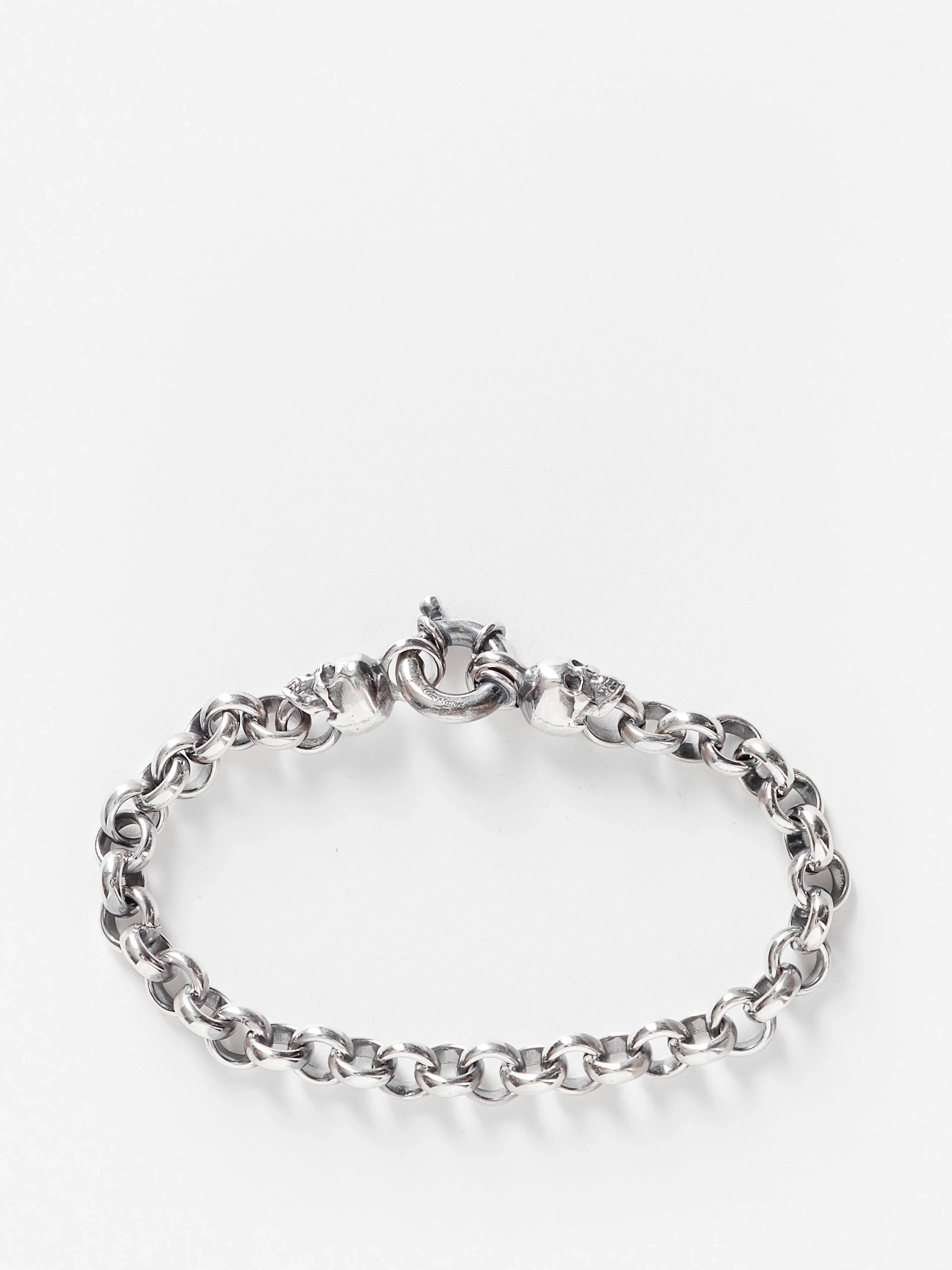 Jail Chain And Skulls Bracelet - Antonioli.eu