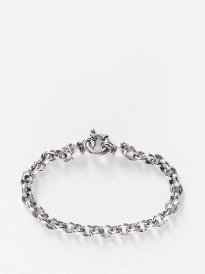 Jail Chain And Skulls Bracelet - Antonioli.eu