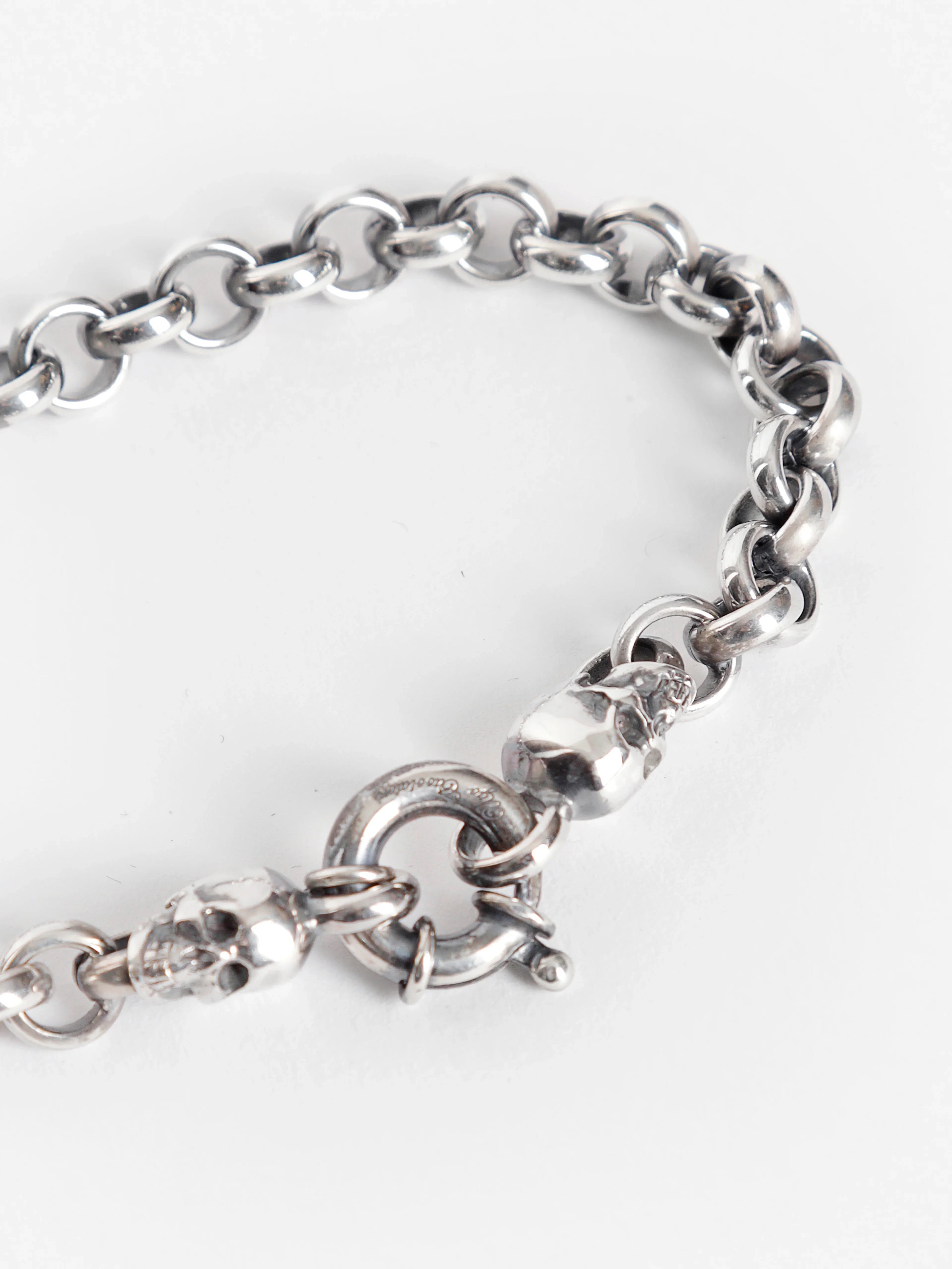 Jail Chain And Skulls Bracelet - Antonioli.eu