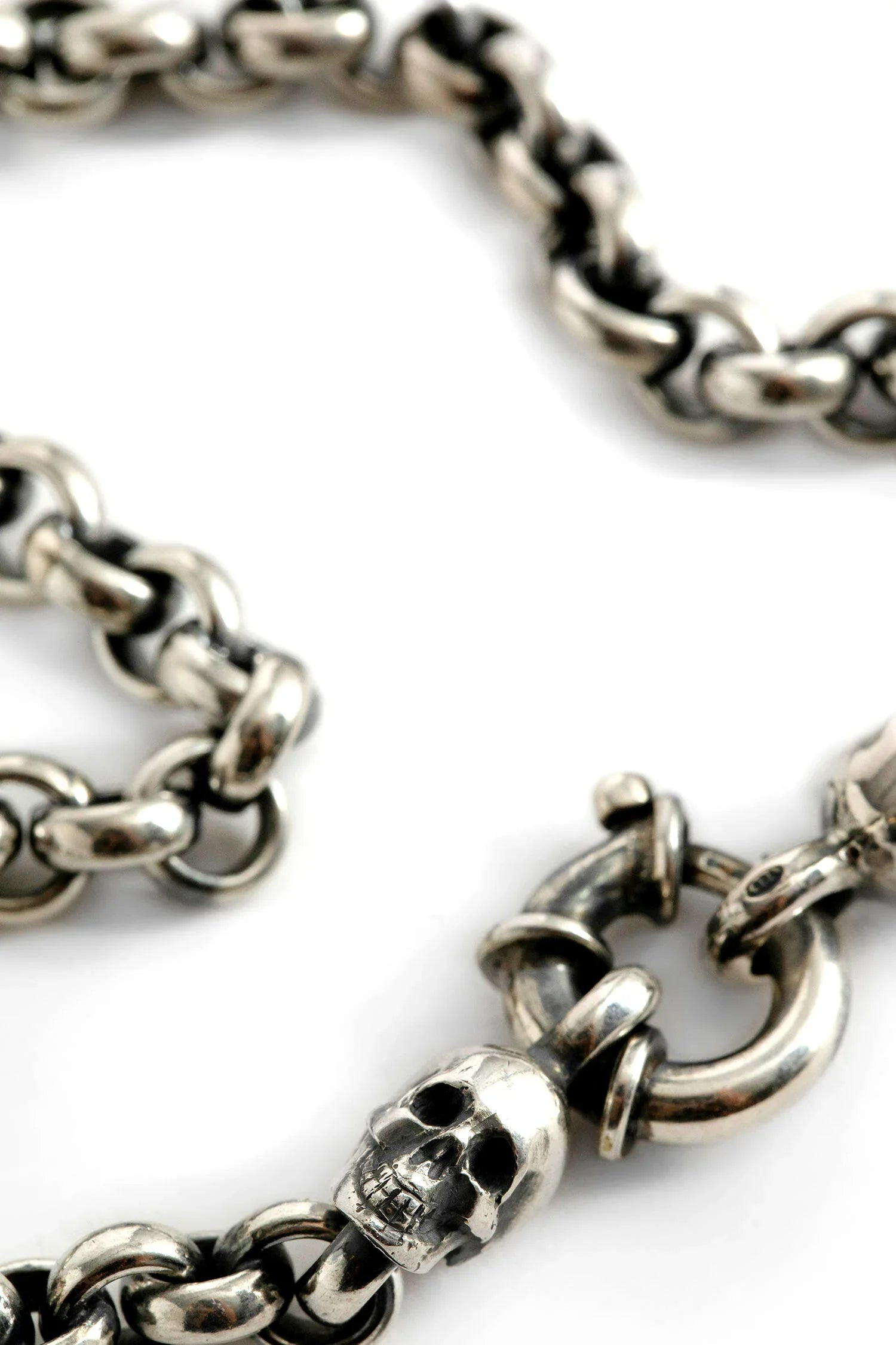Jail Chain And Skulls Bracelet - Antonioli.eu