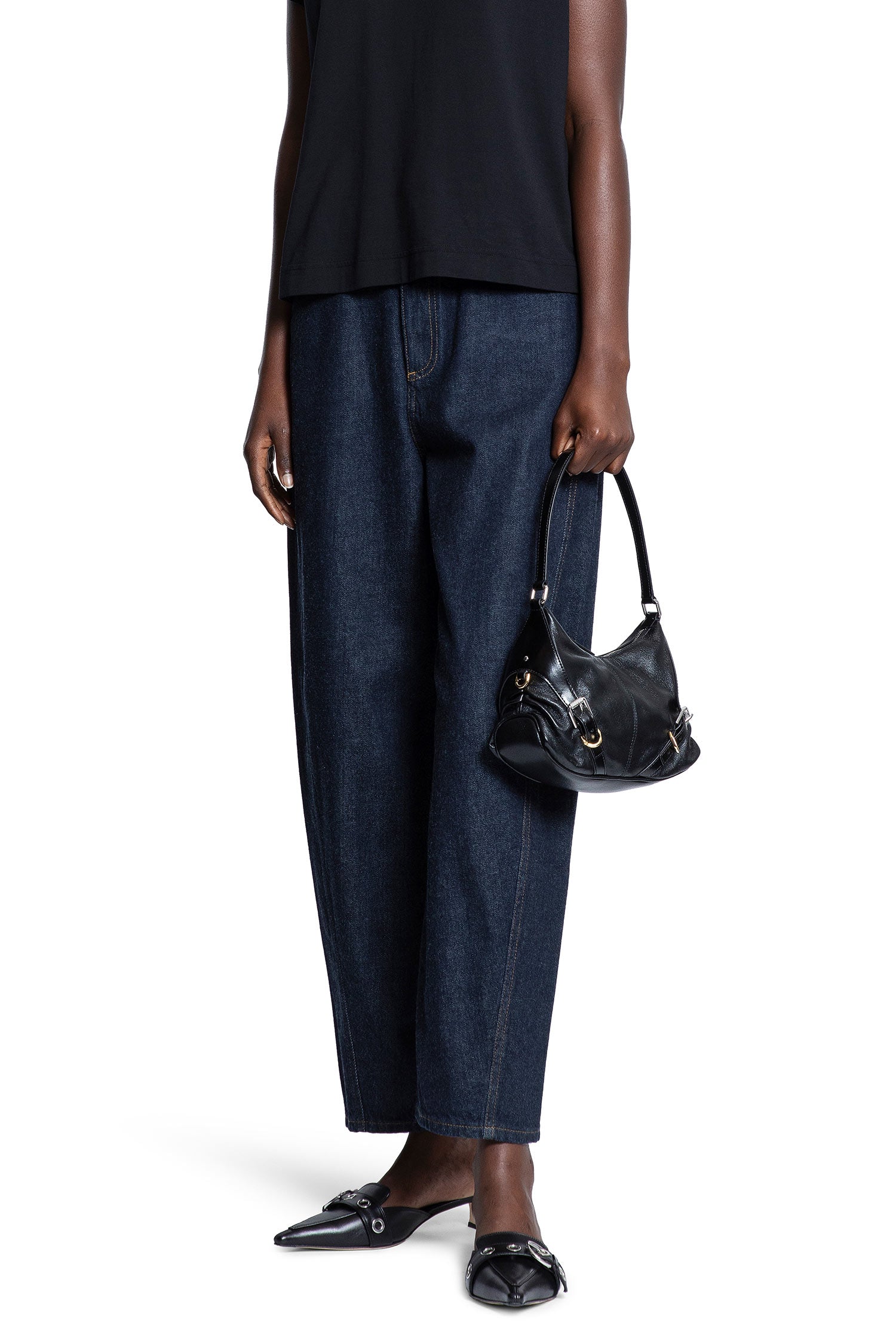 Cocoon Pants in Raw Denim - Antonioli.eu