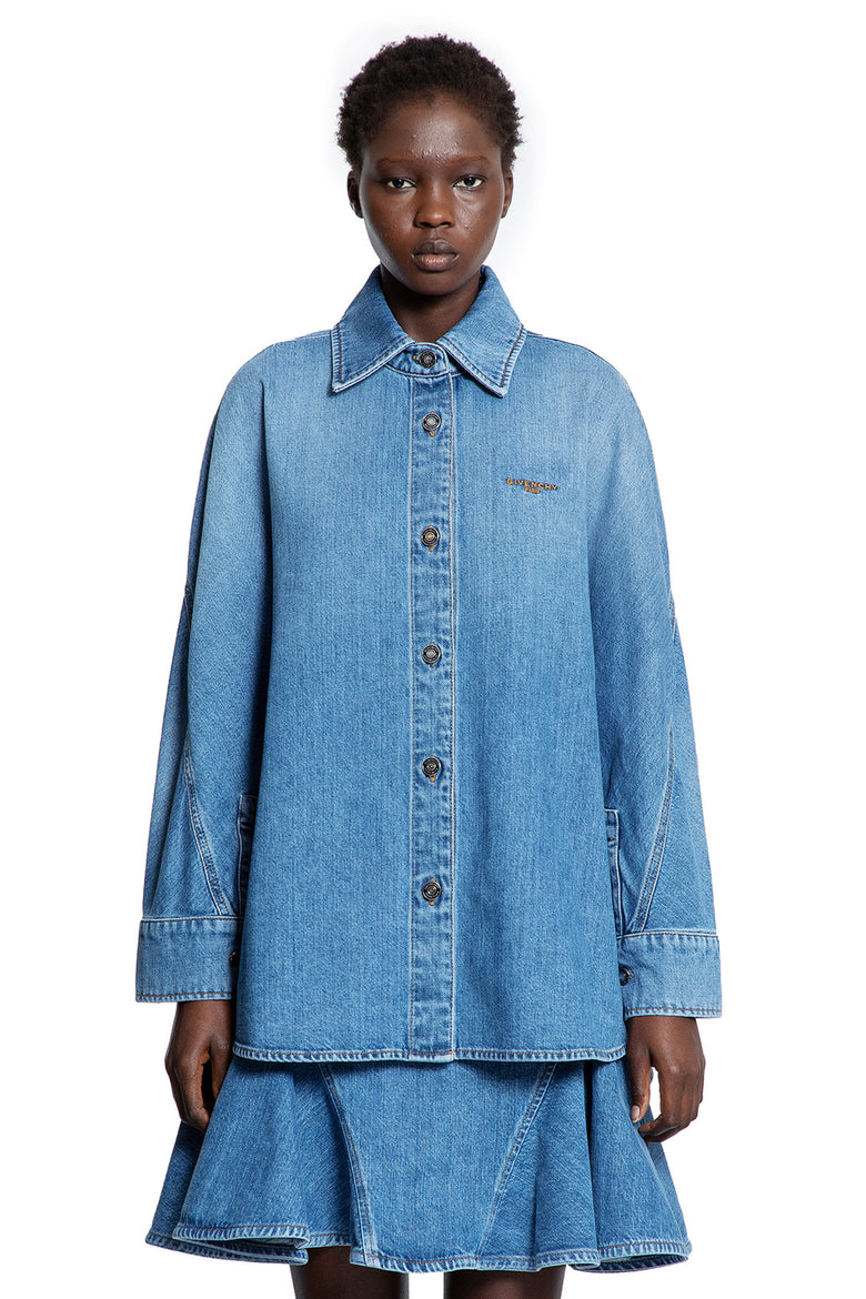 Cocoon Shirt in Washed Denim - Antonioli.eu